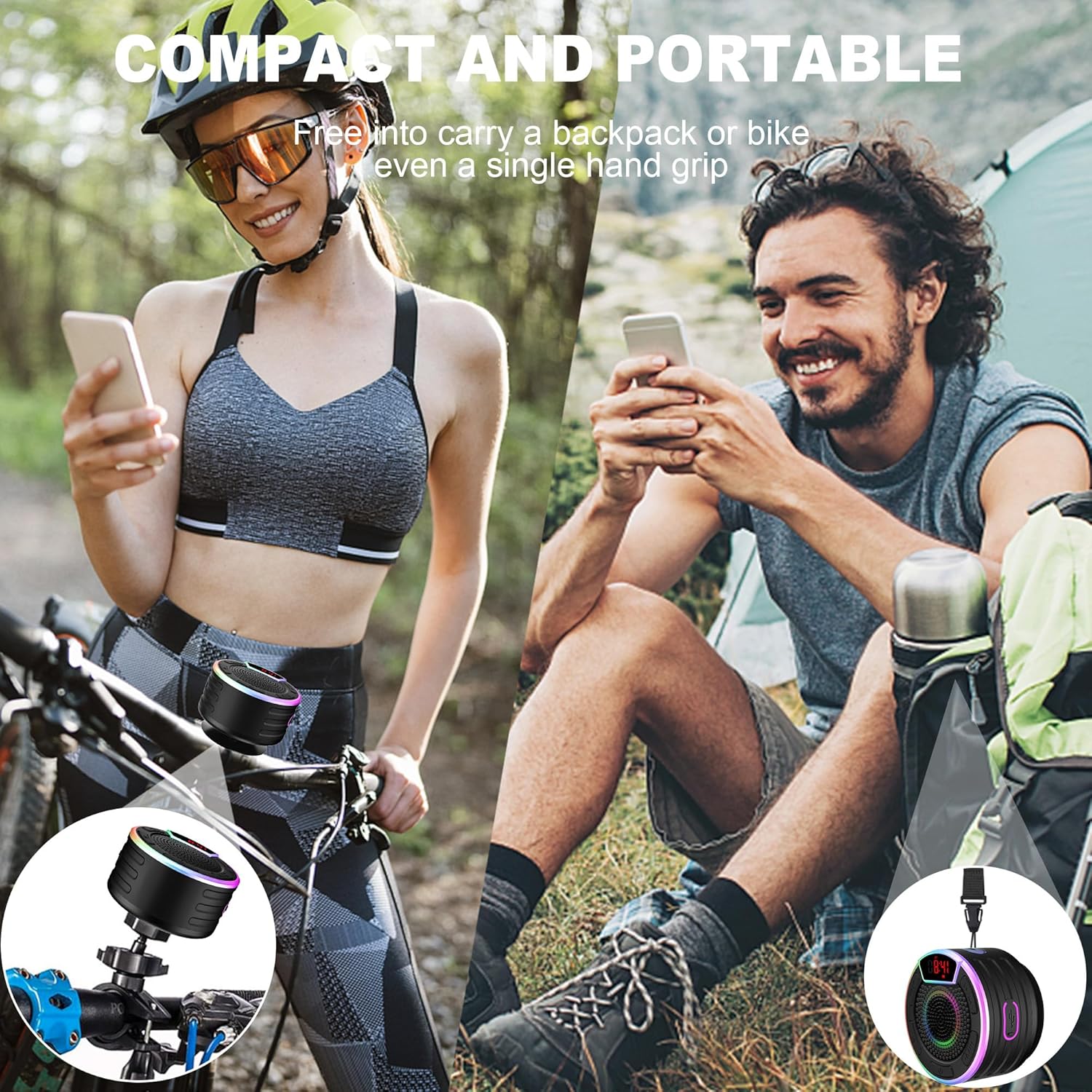 BassPal Bluetooth Speaker with LED Display and Light Show
