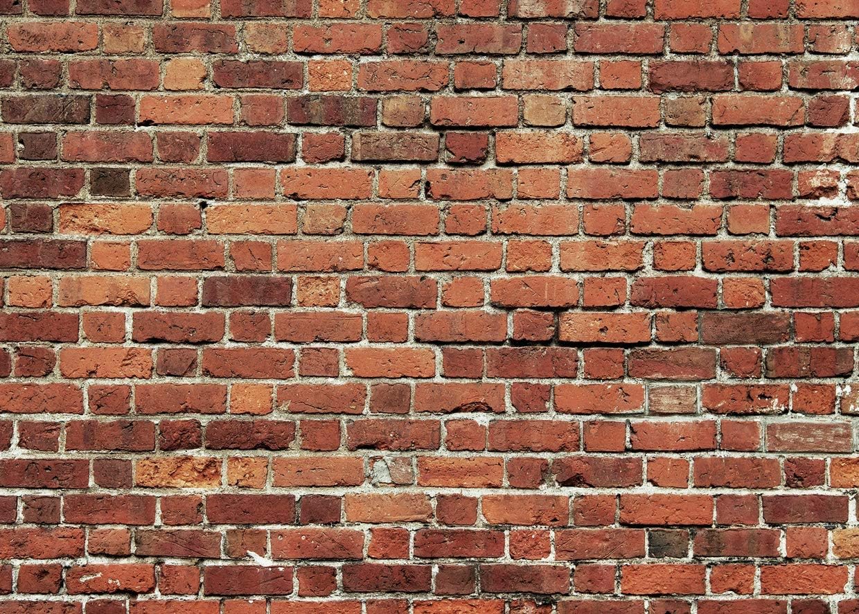 AIIKES 7x5ft Red Brick Wall Backdrop