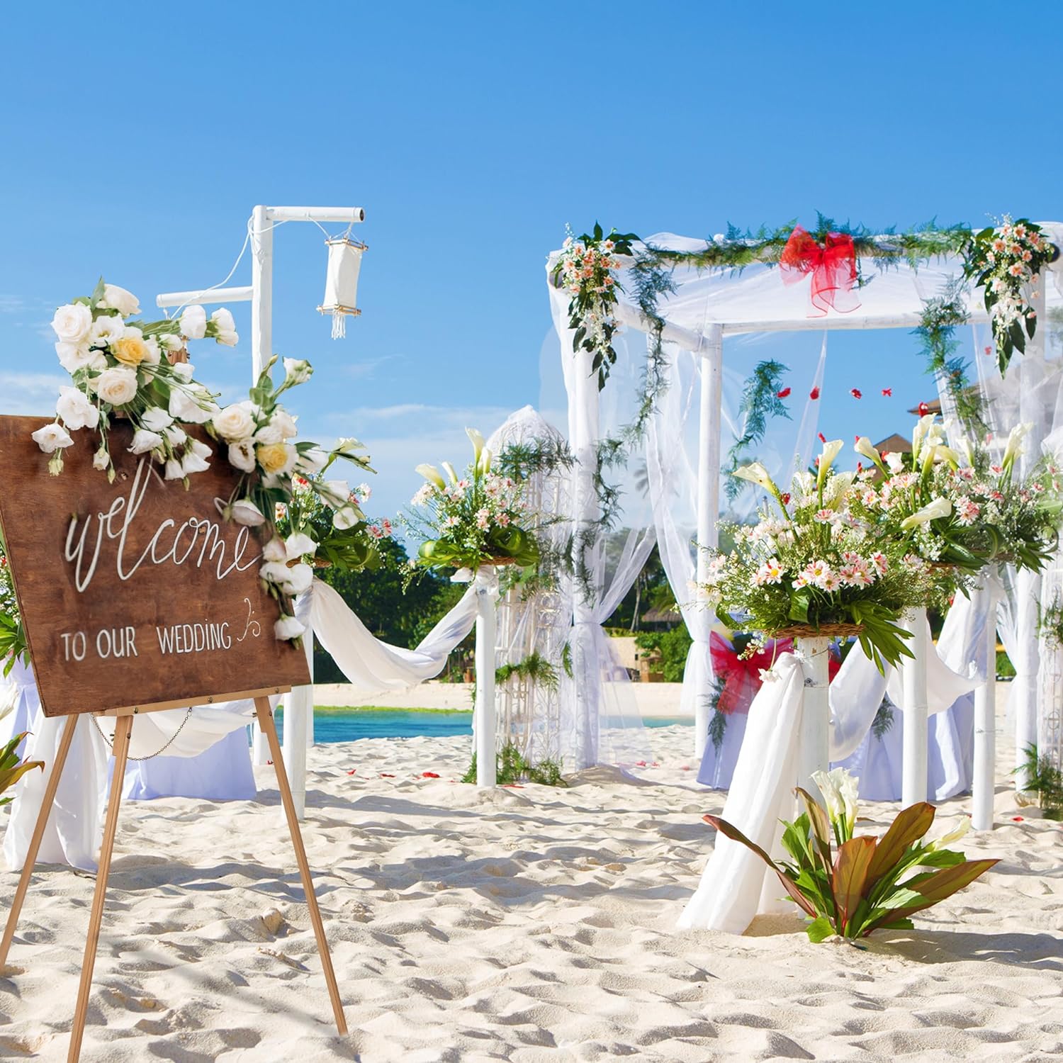 Wooden Easel Stand for Wedding Signs and Art Displays