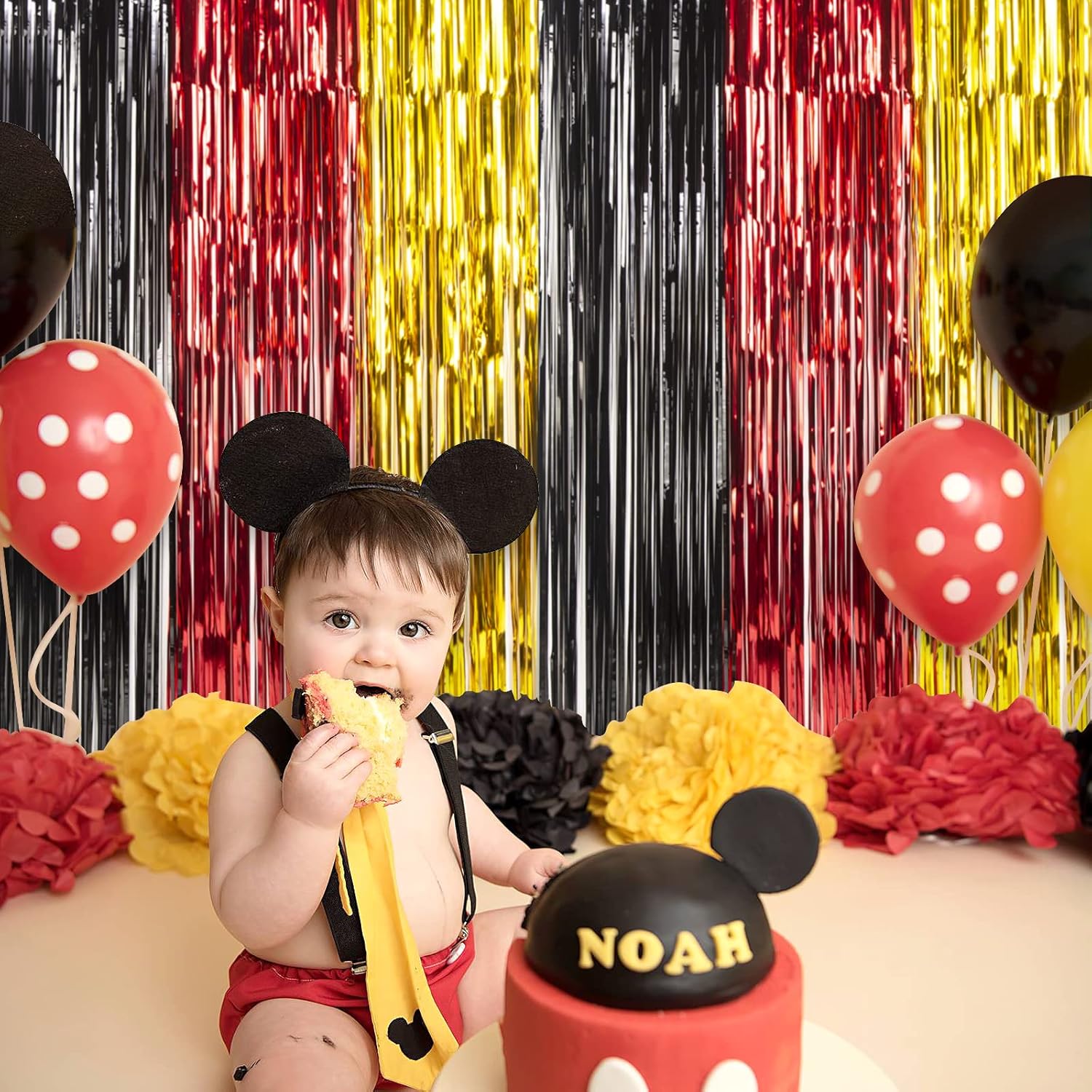 LOLStar 3 Pack Cartoon Mouse Birthday Decor Backdrop