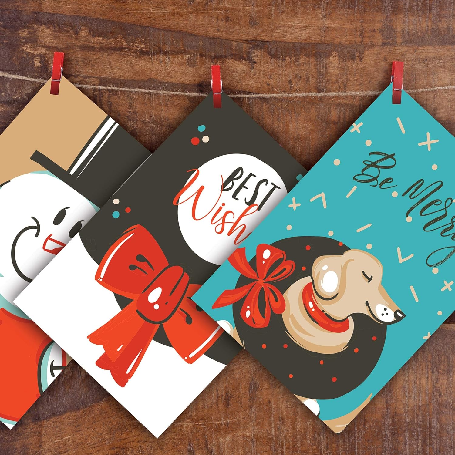 Better Office Products Christmas Greeting Card Set 100 Pack