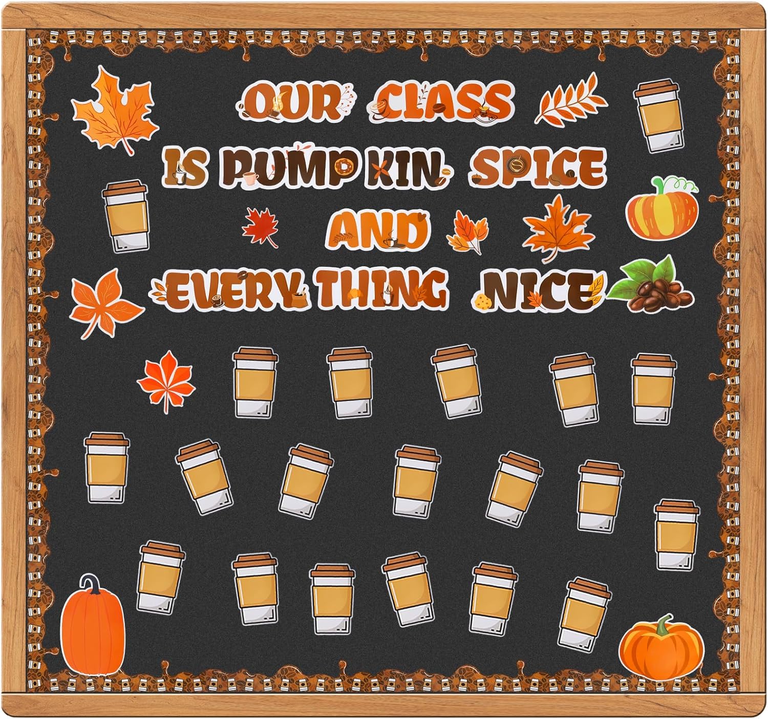Fall Bulletin Board Decoration Set with 200 Glue Points
