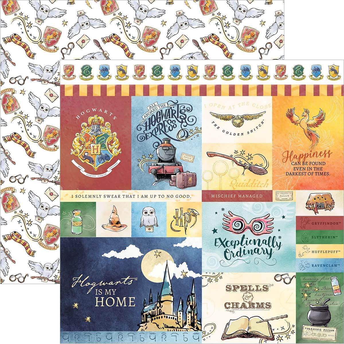 Harry Potter Decorative Double Sided Paper Pack - 14 Sheets