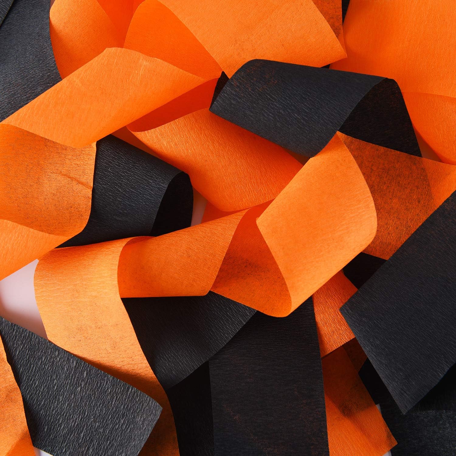 Outus Halloween Crepe Paper Roll 12-Pack Black and Orange