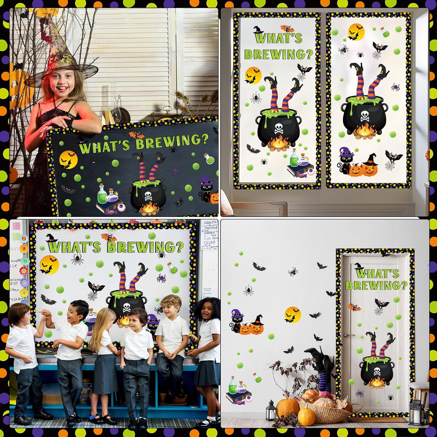 Pasimy Halloween Bulletin Board Decor Set