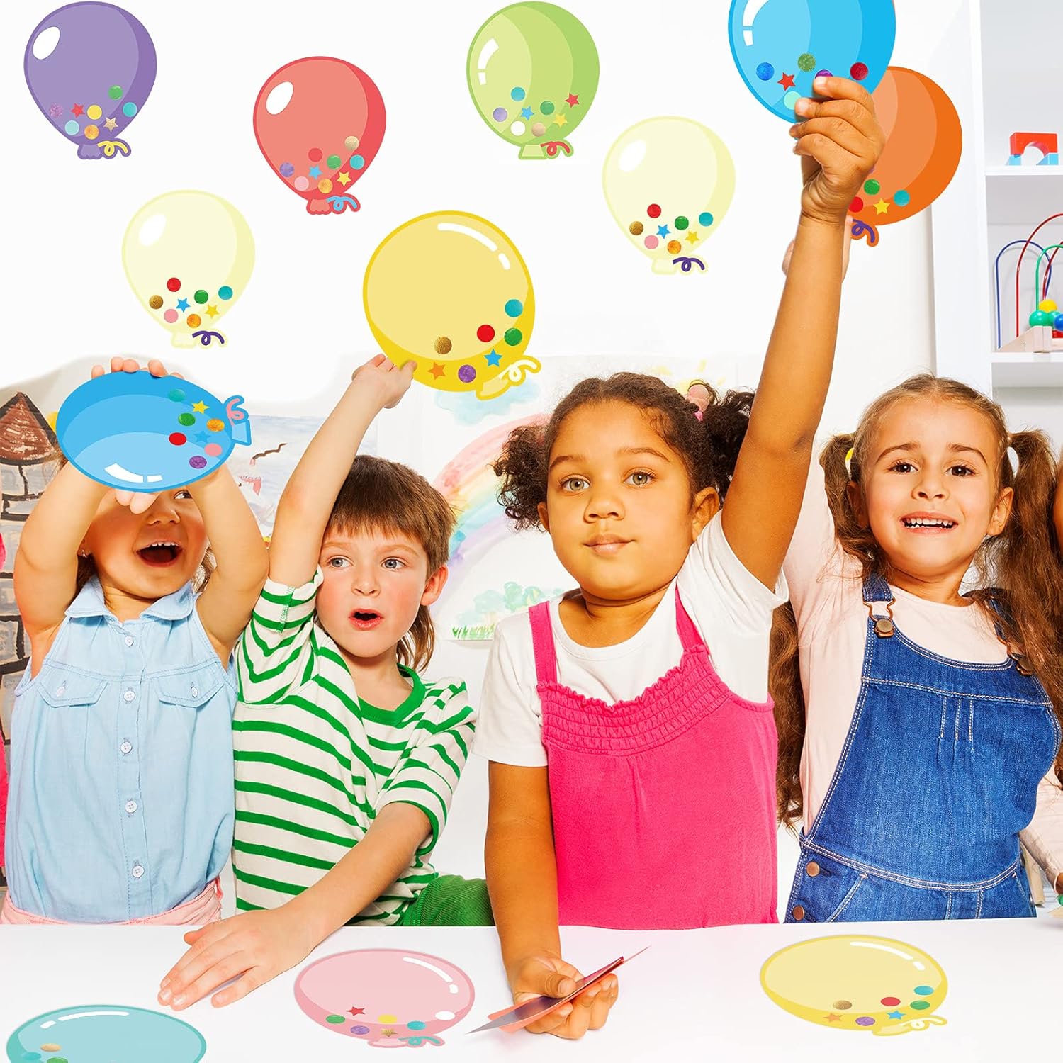 Zonon 45 Piece Balloon Cutouts for Classroom Decorations