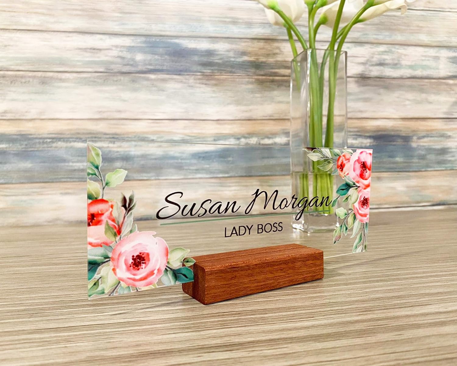 Personalized Name Plate for Desk Modern Office Decor