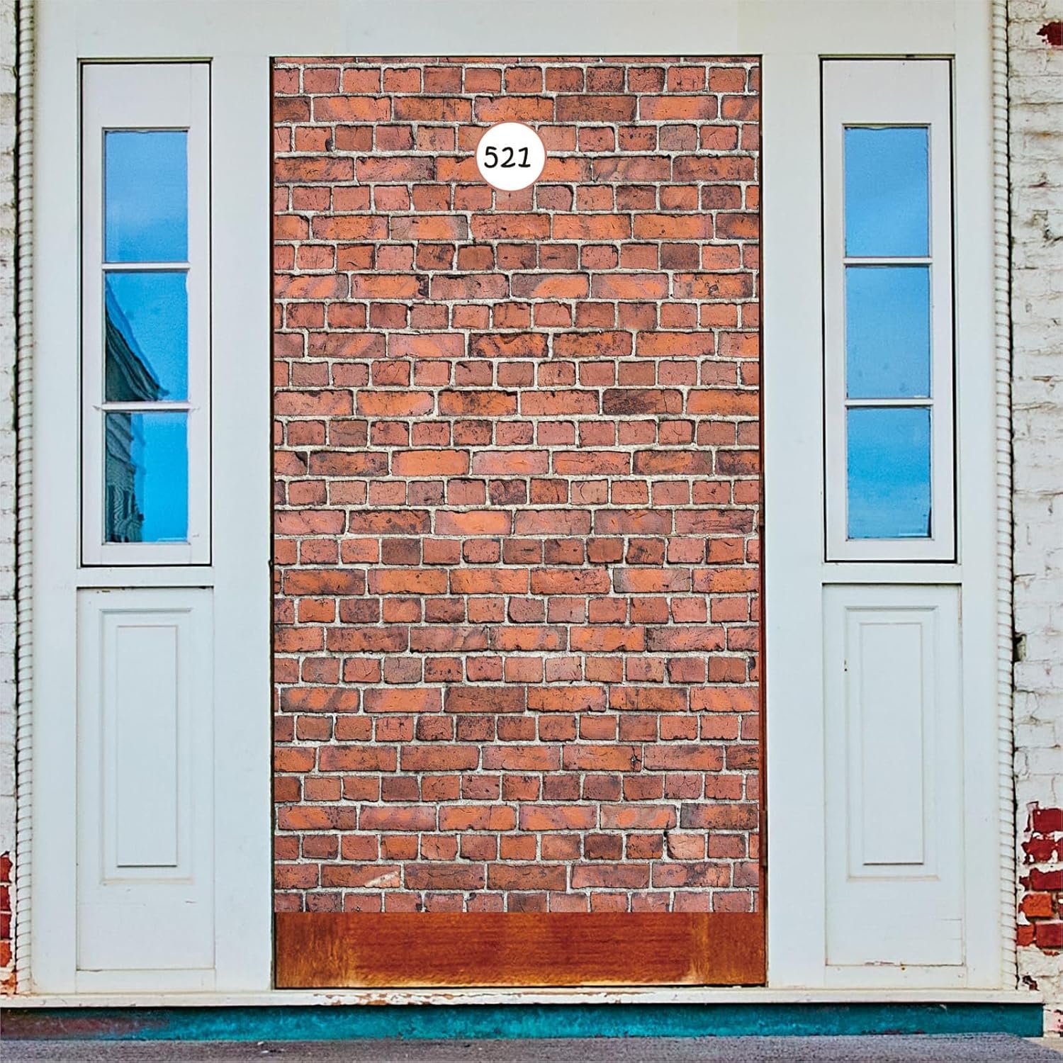 Brick Wall Backdrop Door Curtain Decor for Parties
