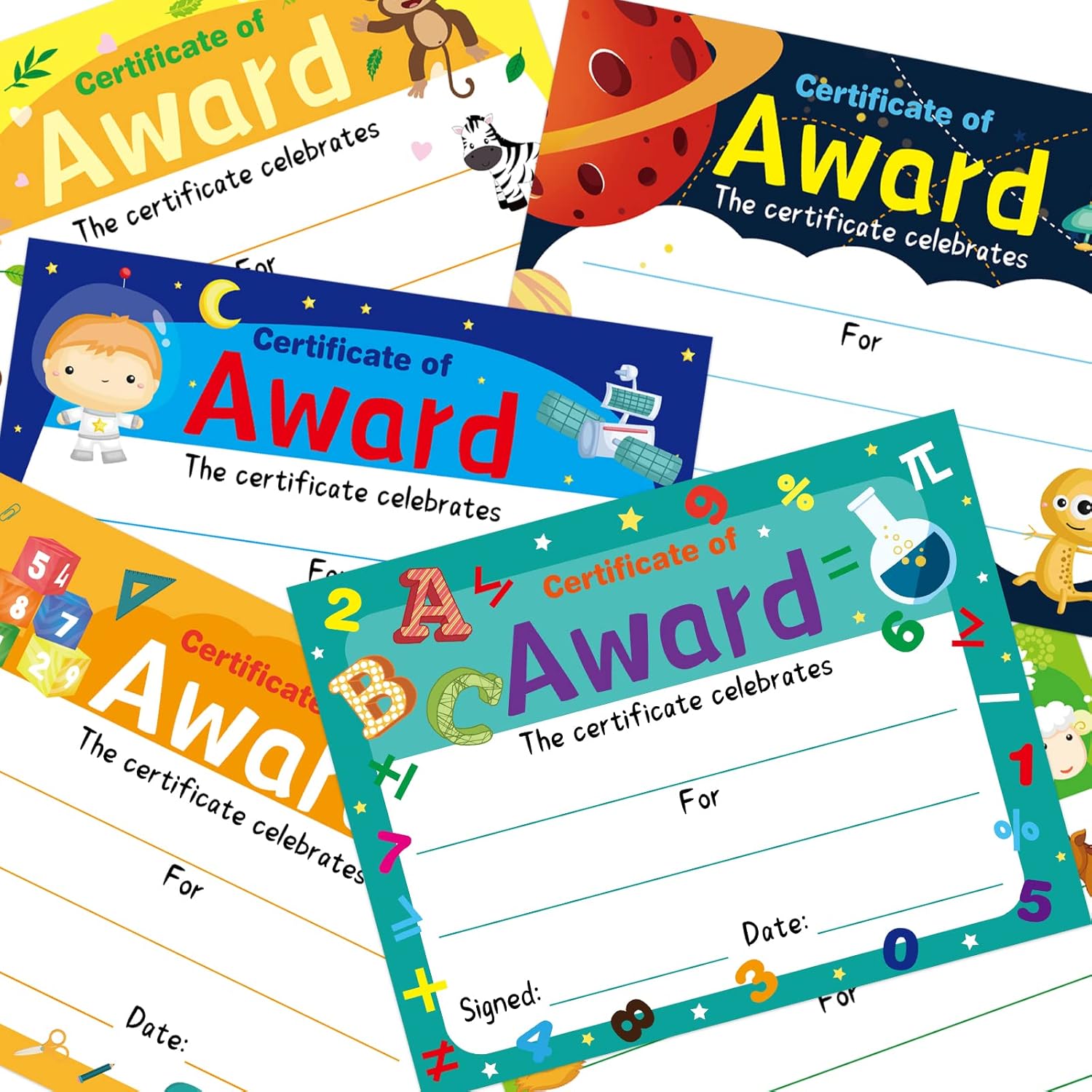 Fancy Land 30 Pcs Award Certificates with Stickers