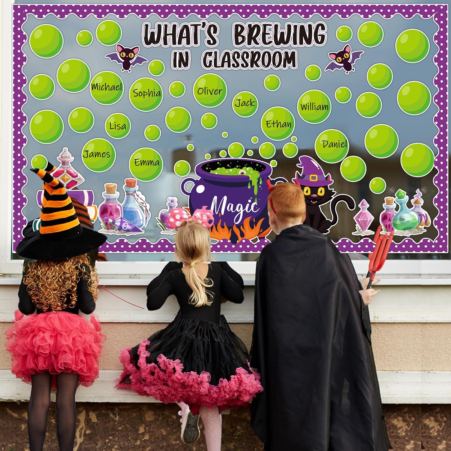 Halloween Bulletin Board Decorations Set for Classroom and Home
