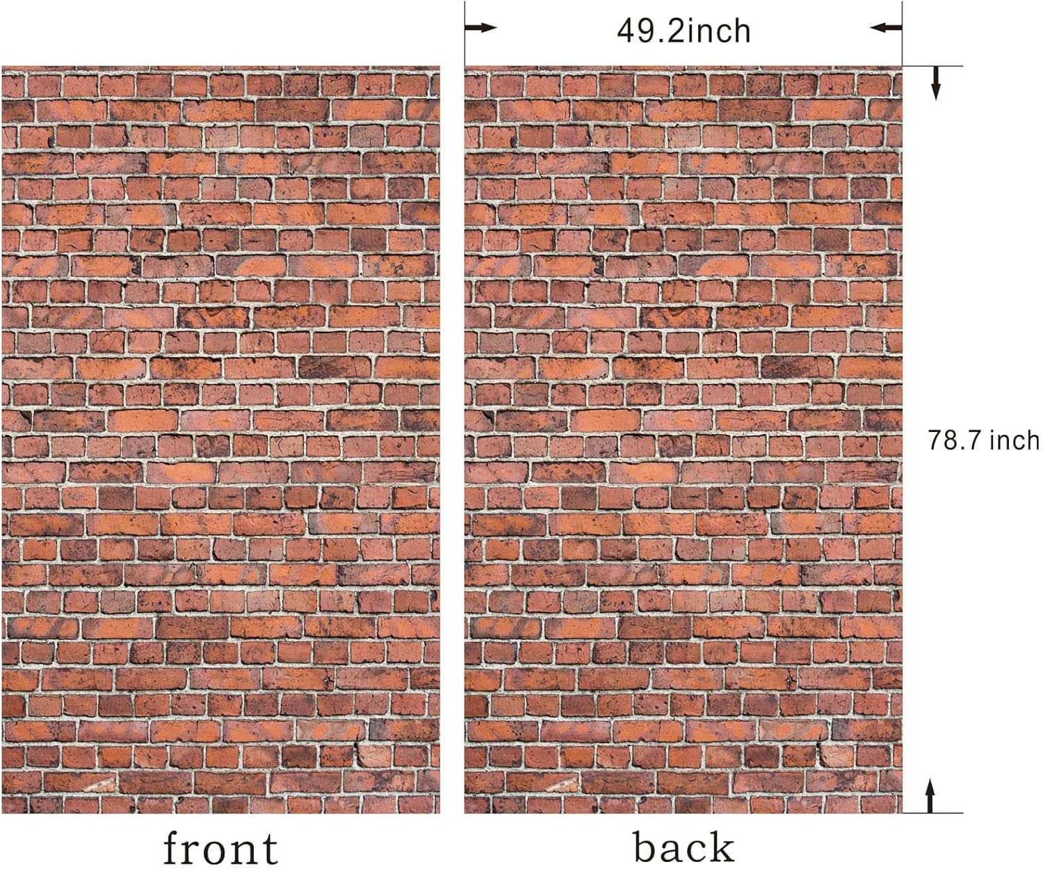 Brick Wall Backdrop Door Curtain Decor for Parties