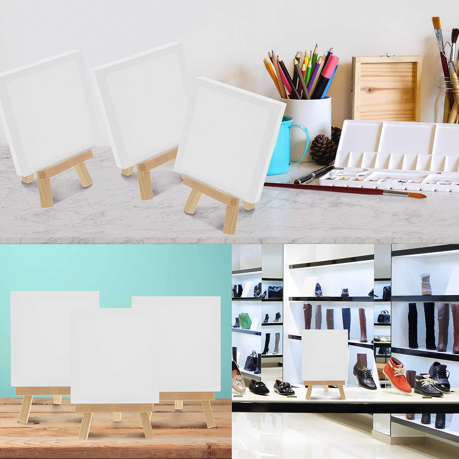 US Art Supply 8 High Wooden Easel 6 Pack