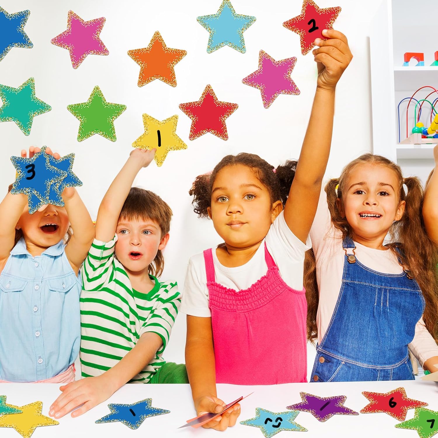Seajan 108 Pcs Large Star Bulletin Board Cutouts