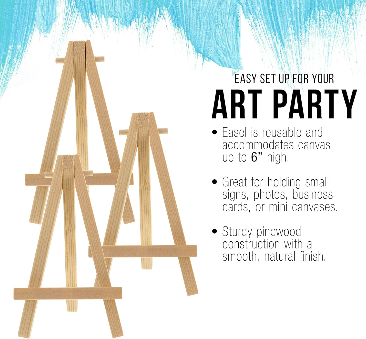 US Art Supply 8 High Wooden Easel 6 Pack