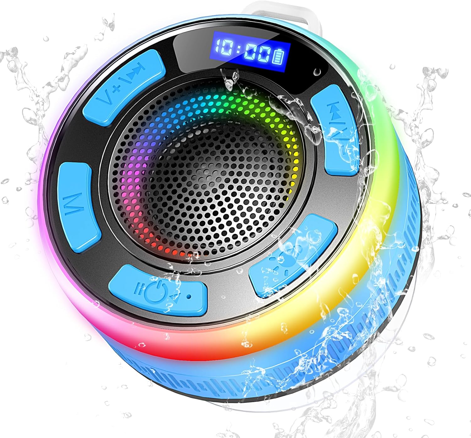 Bluetooth Shower Speaker with IP7 Waterproof and Suction Cup