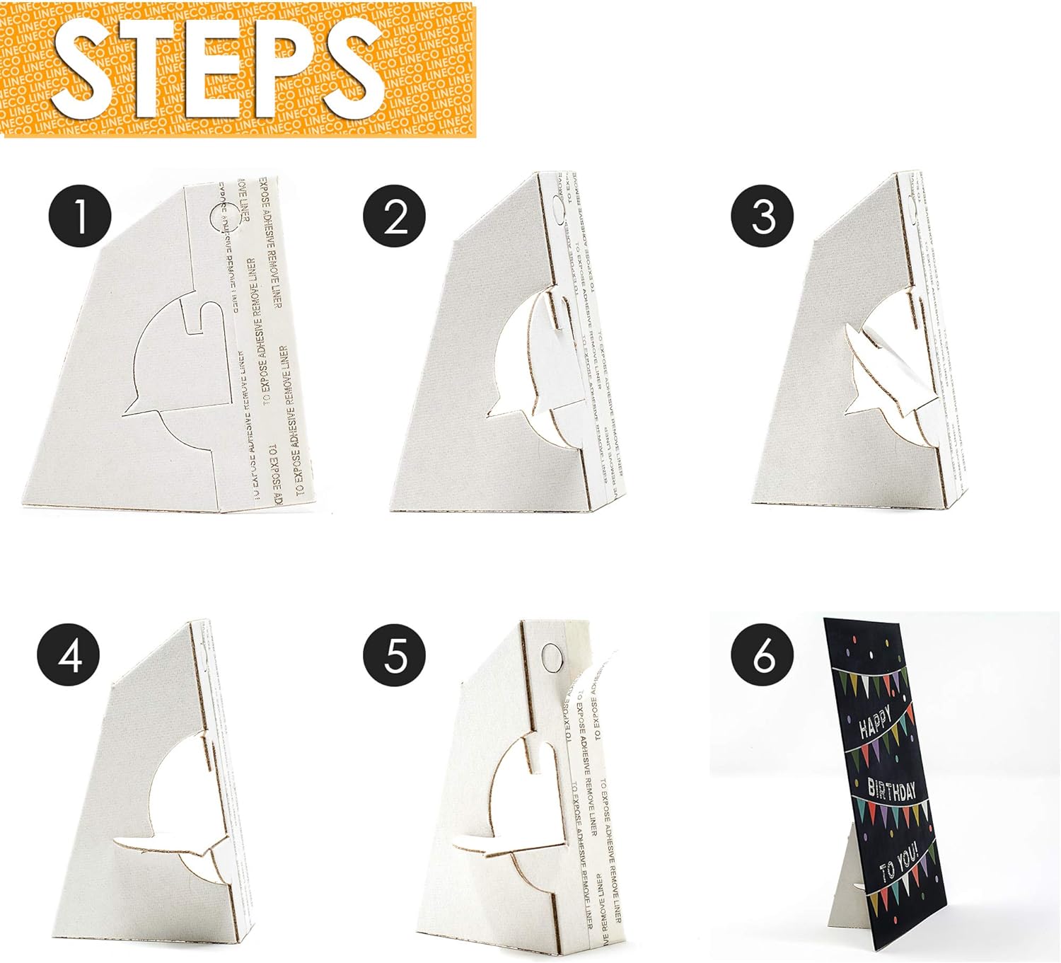 Lineco Adhesive Easel Back Stand Double Wing 5 Inch Pack of 25 White