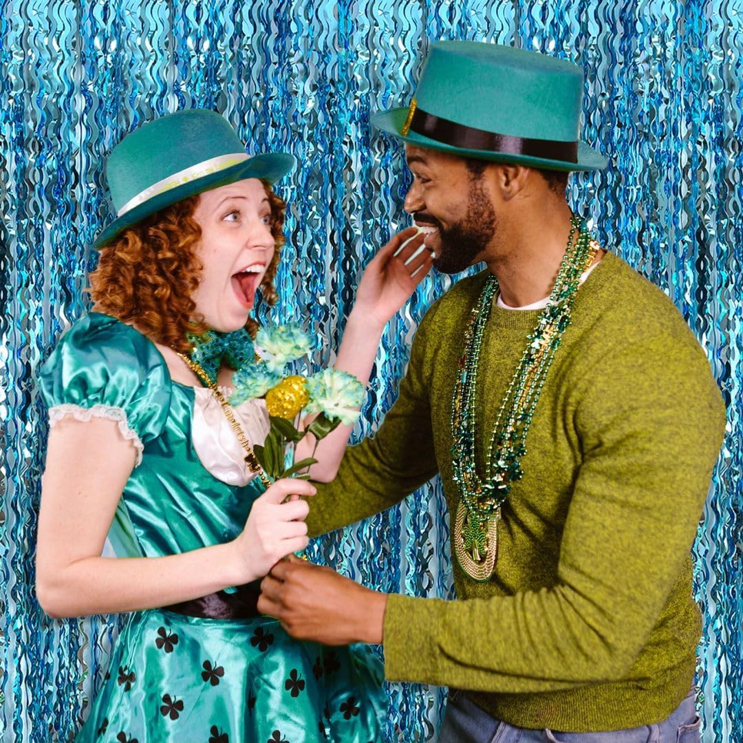 Blue Foil Fringe Curtain Party Backdrop