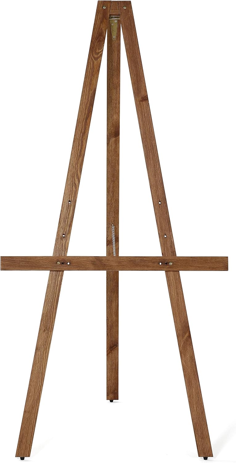 Dark Wood Rustic Art Easel Adjustable Height Stand