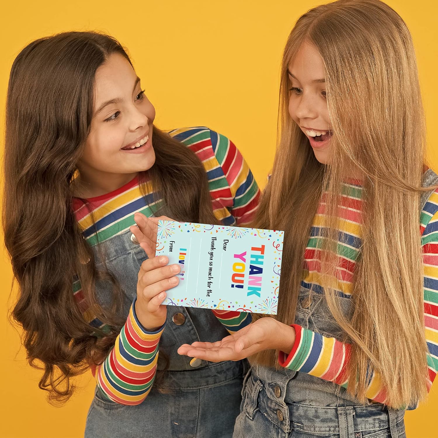 72 Piece Confetti Style Thank You Cards with Envelopes for Kids