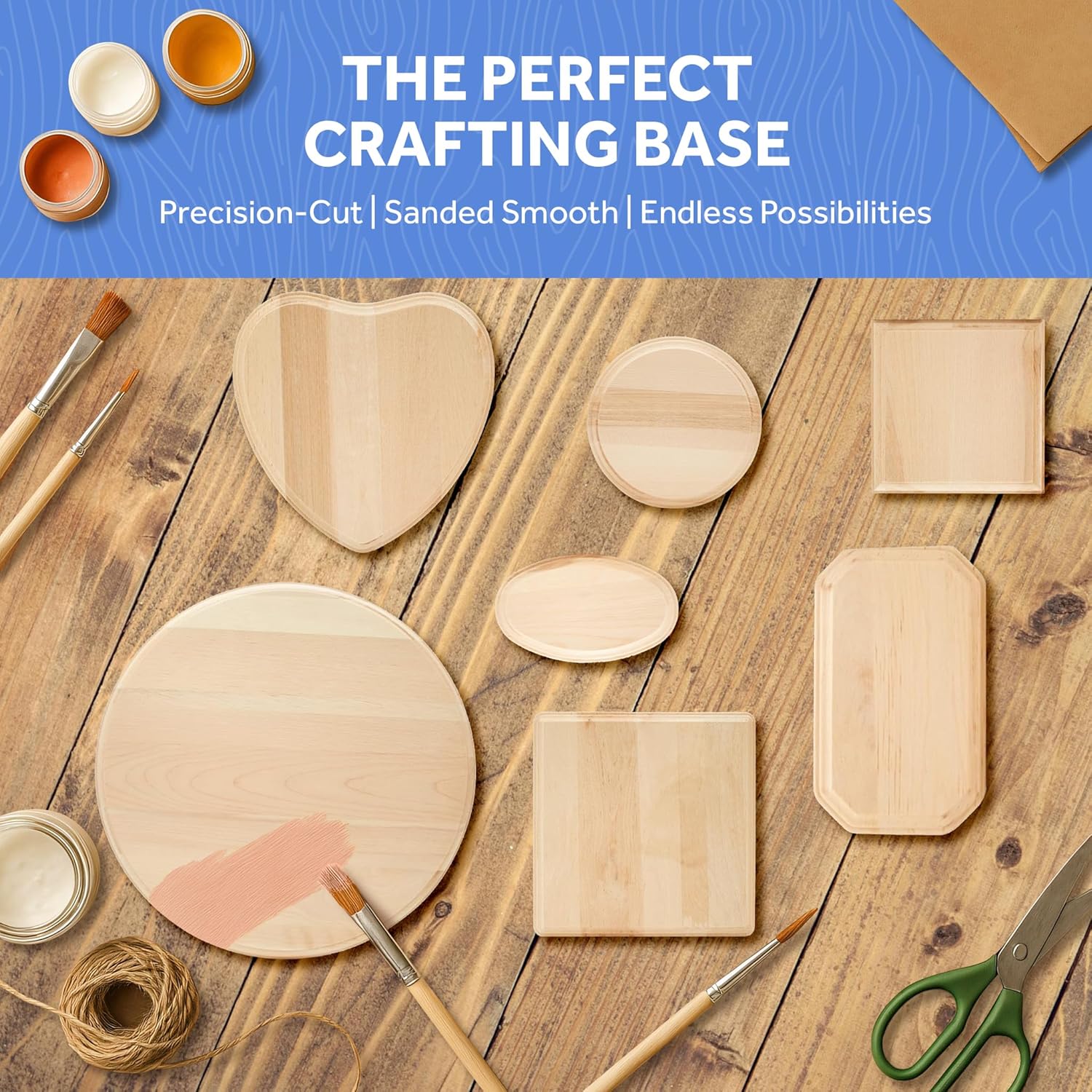 Wood Rectangle Plaque 5x2 Inches Unfinished Wood Craft Blanks