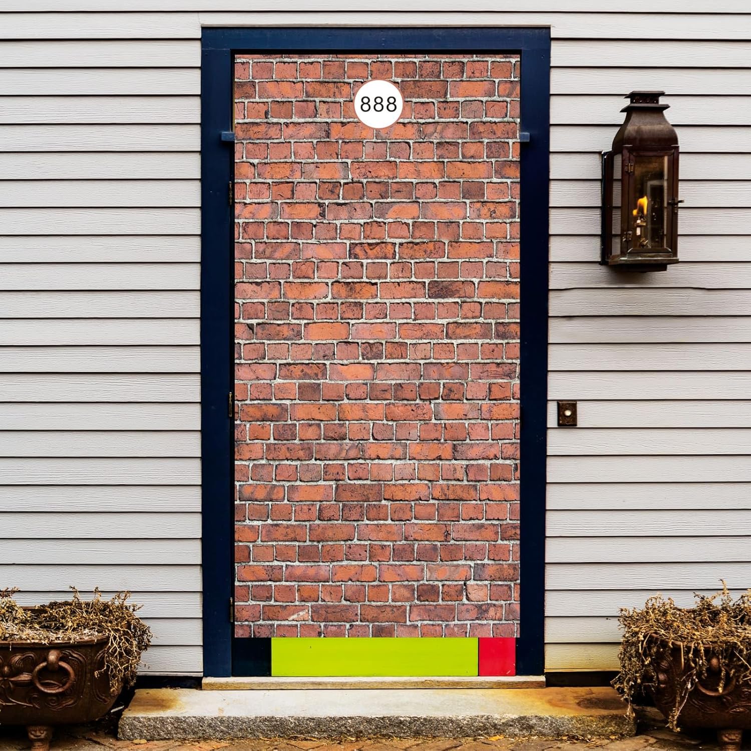 Brick Wall Backdrop Door Curtain Decor for Parties