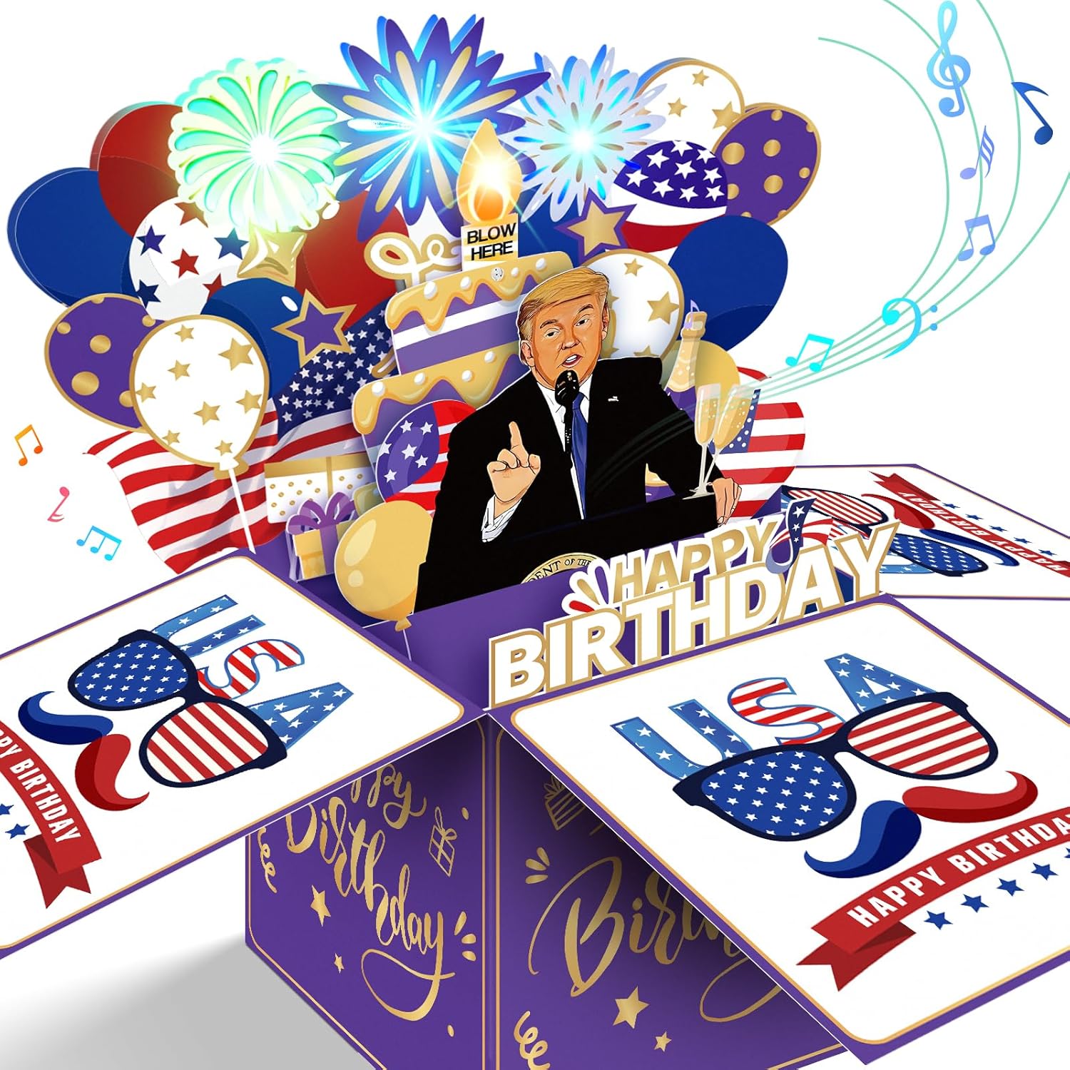 Birthday Card with Light and Music Surprise