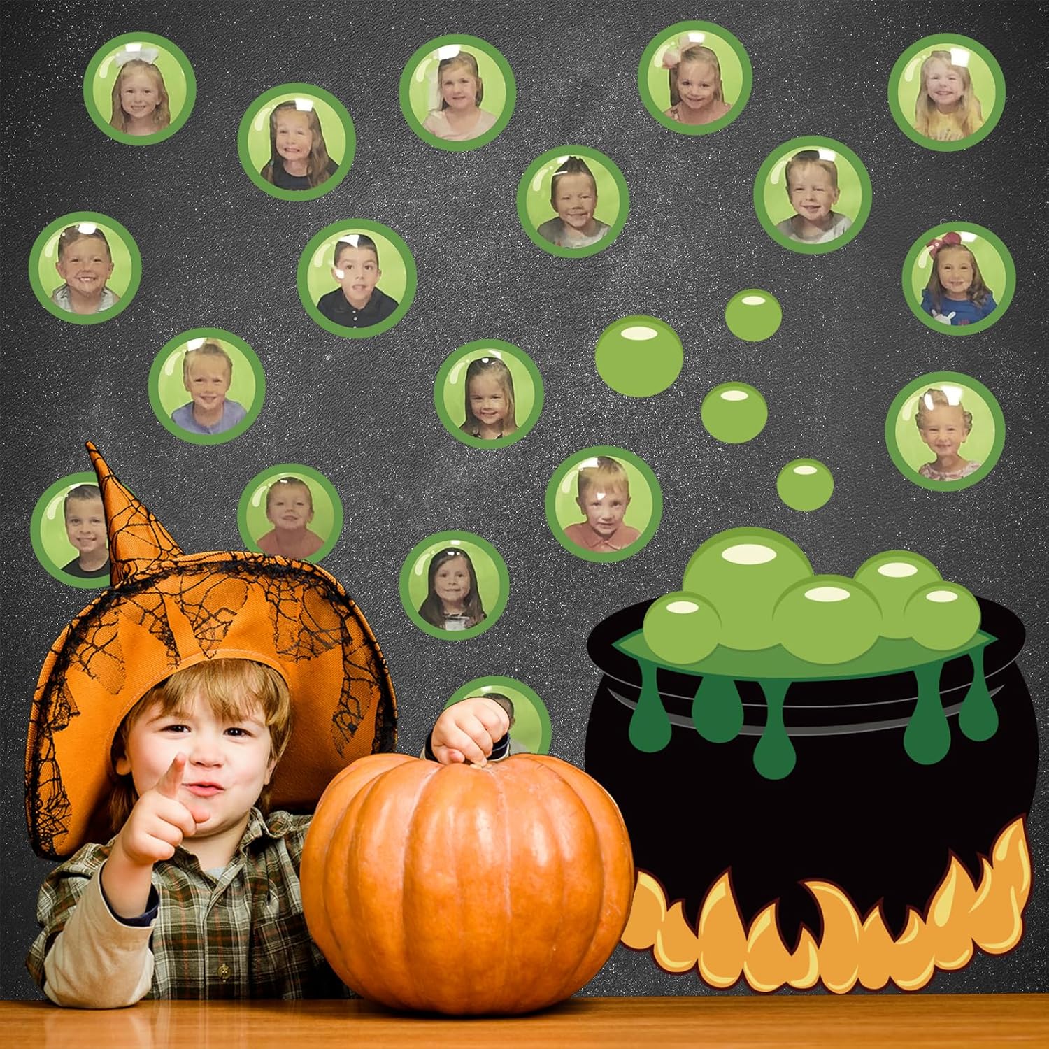 48 Pcs Halloween Cutouts with 100 Glue Points Decor Paper