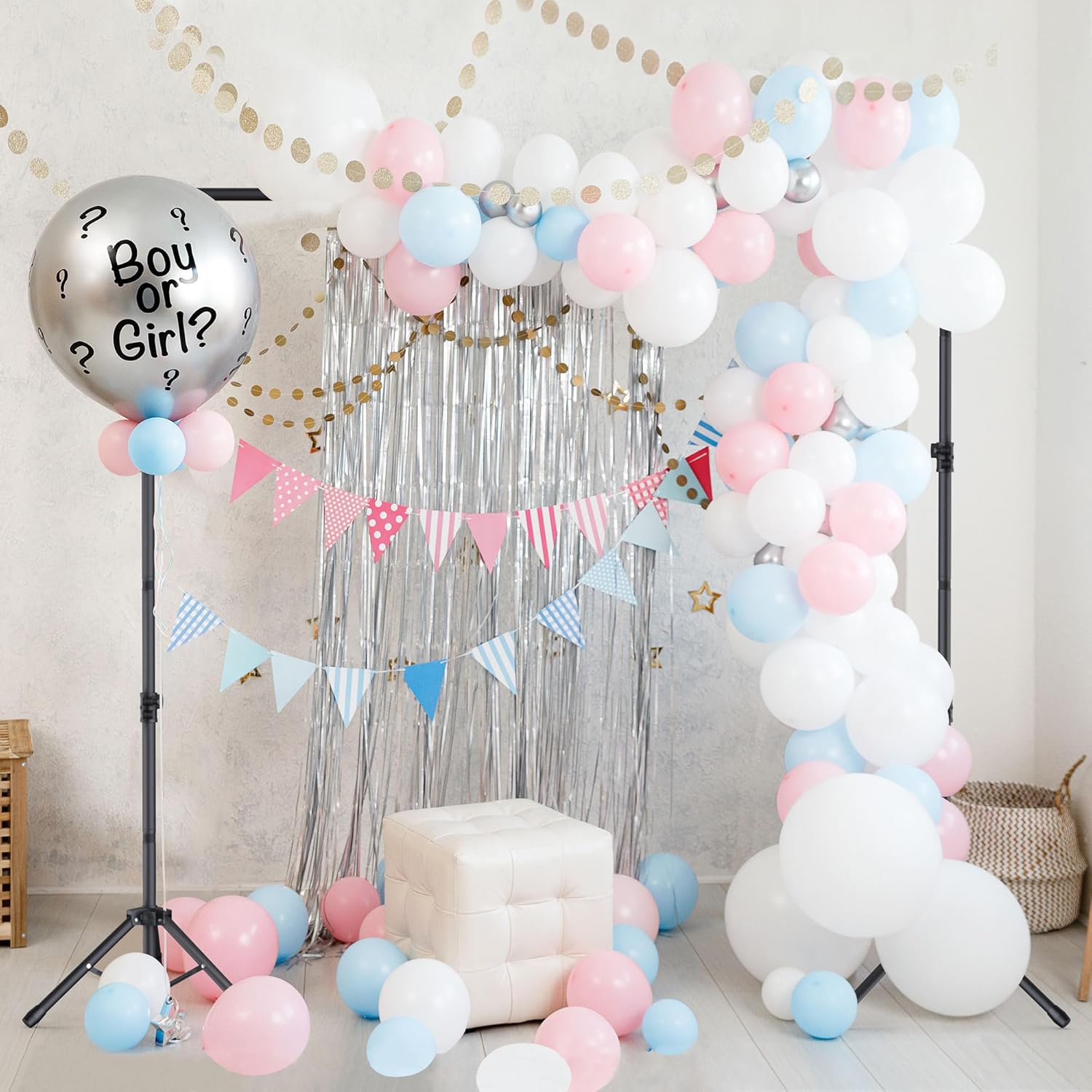 Adjustable Height and Width Backdrop Stand for Balloons Parties and Photo Sessions