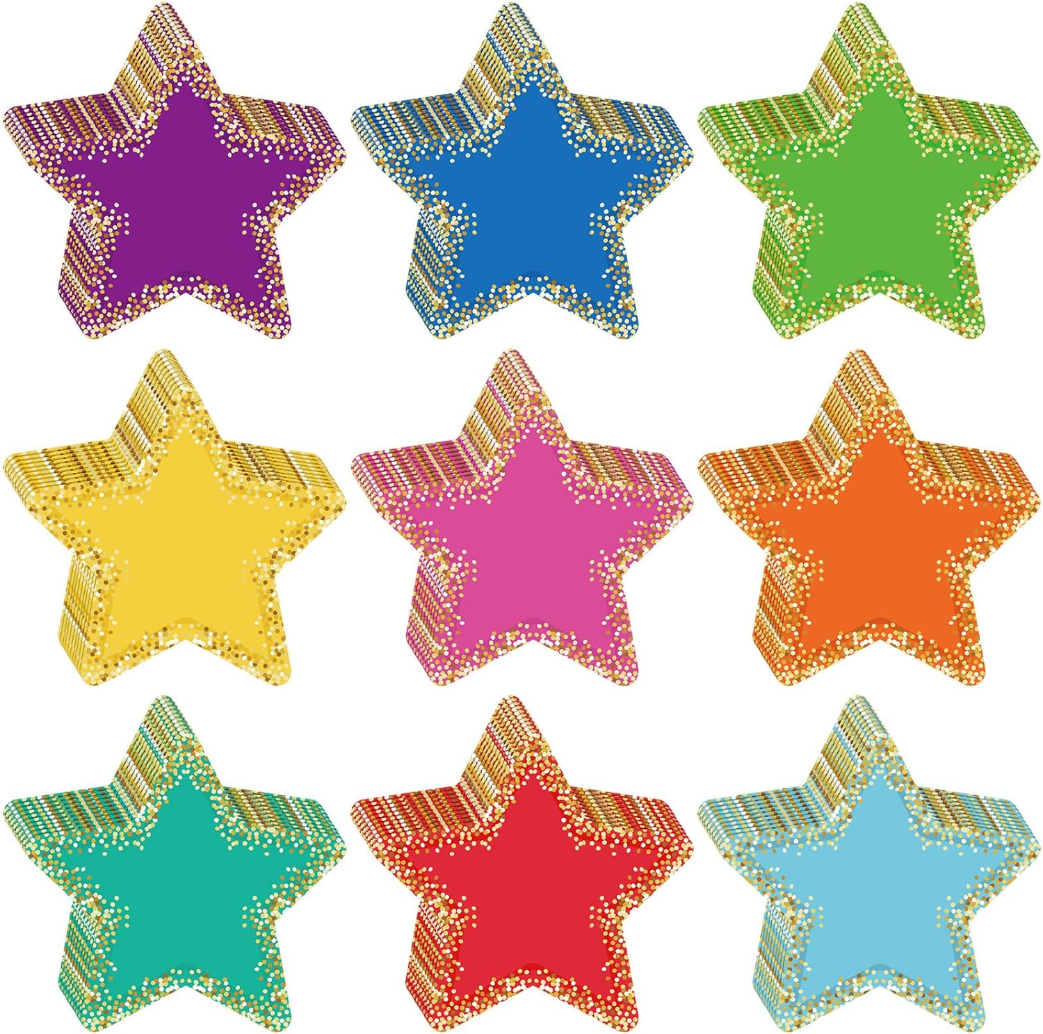 Seajan 108 Pcs Large Star Bulletin Board Cutouts
