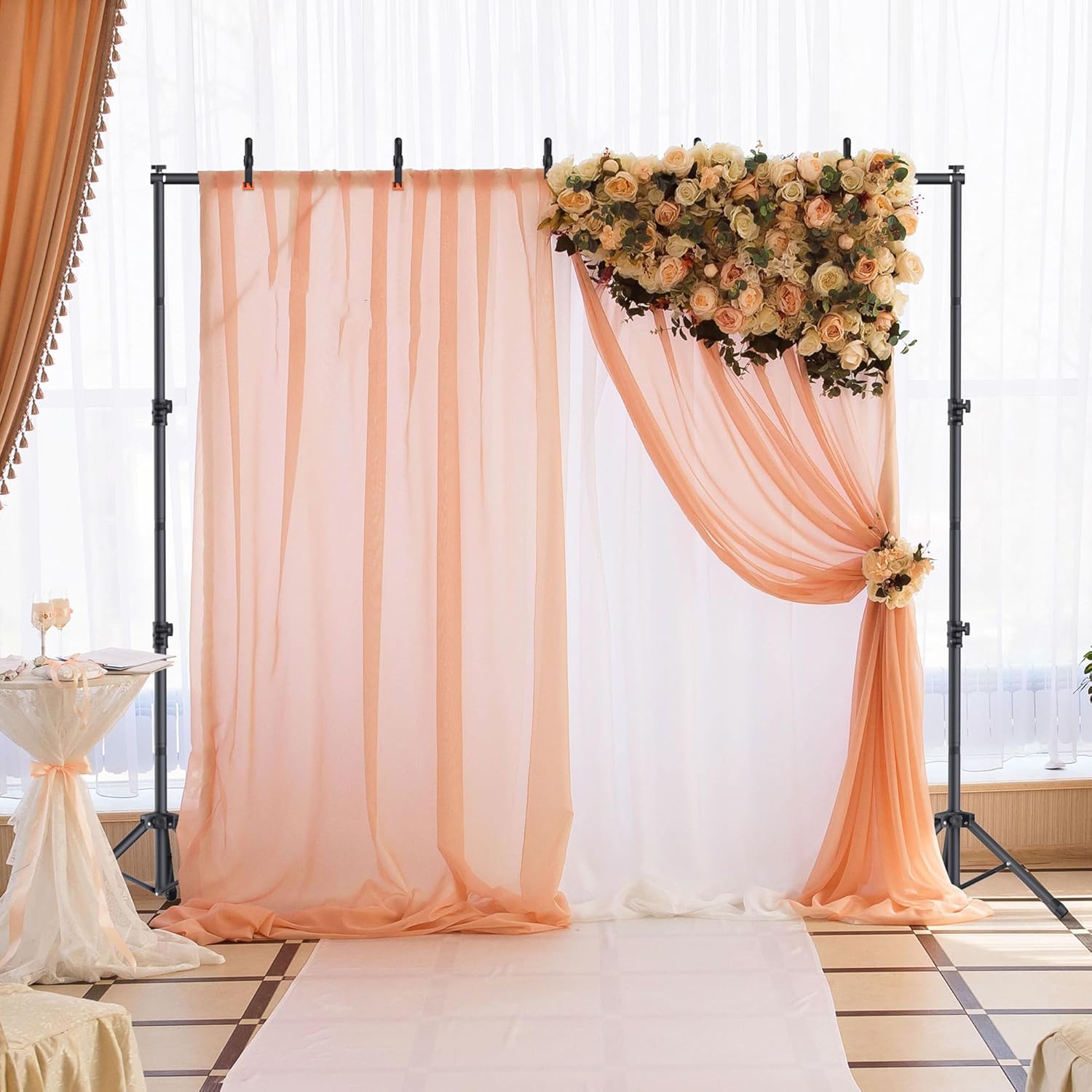 Adjustable Height and Width Backdrop Stand for Balloons Parties and Photo Sessions