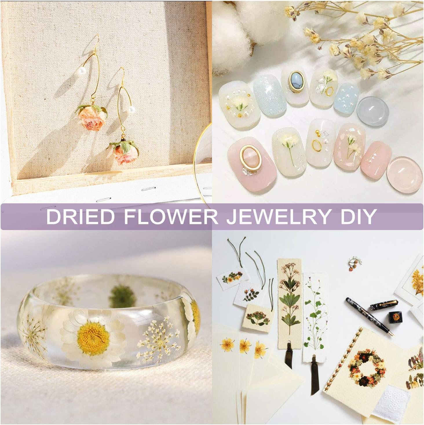 9 Bags Natural Dried Flowers Kit for Soap and Candle Making