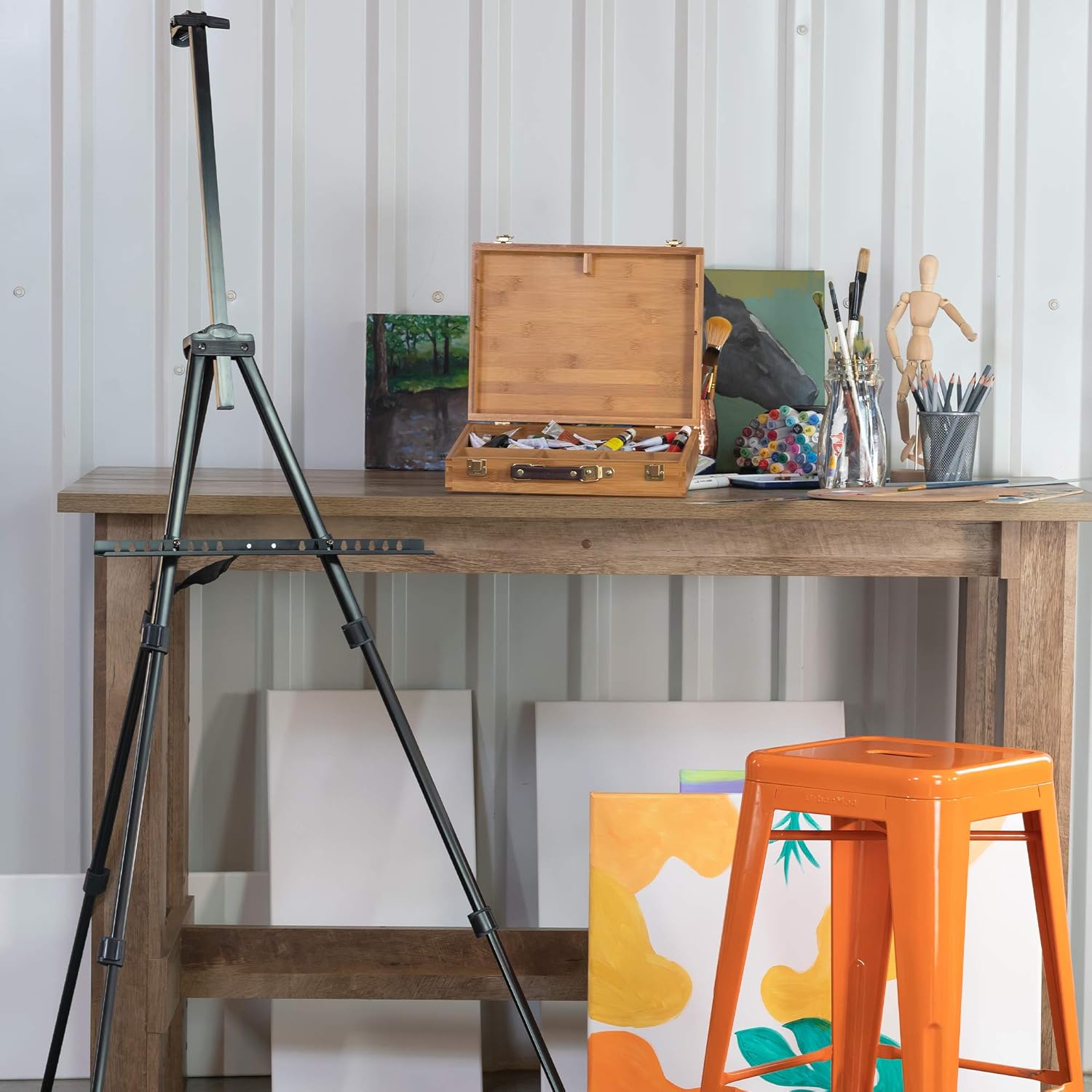 Pacific Arc Adjustable Aluminum Art Easel with Carrying Bag