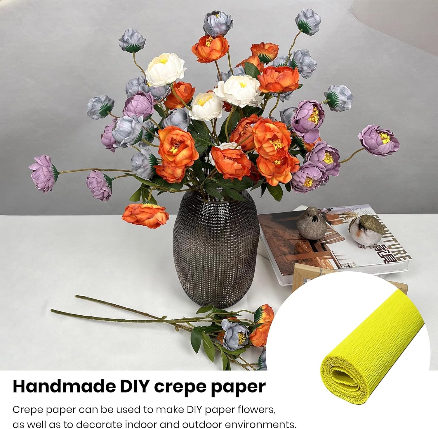 Yellow Crepe Paper Streamers 1 Roll Party Decor