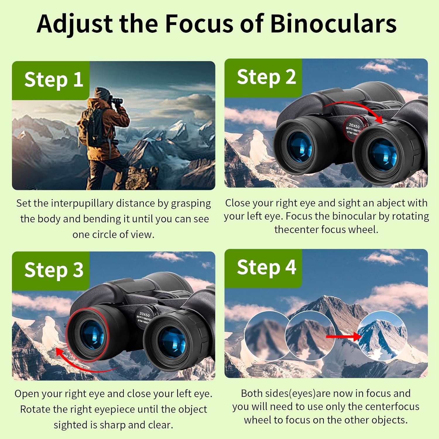 20x50 High Powered Binoculars for Adults