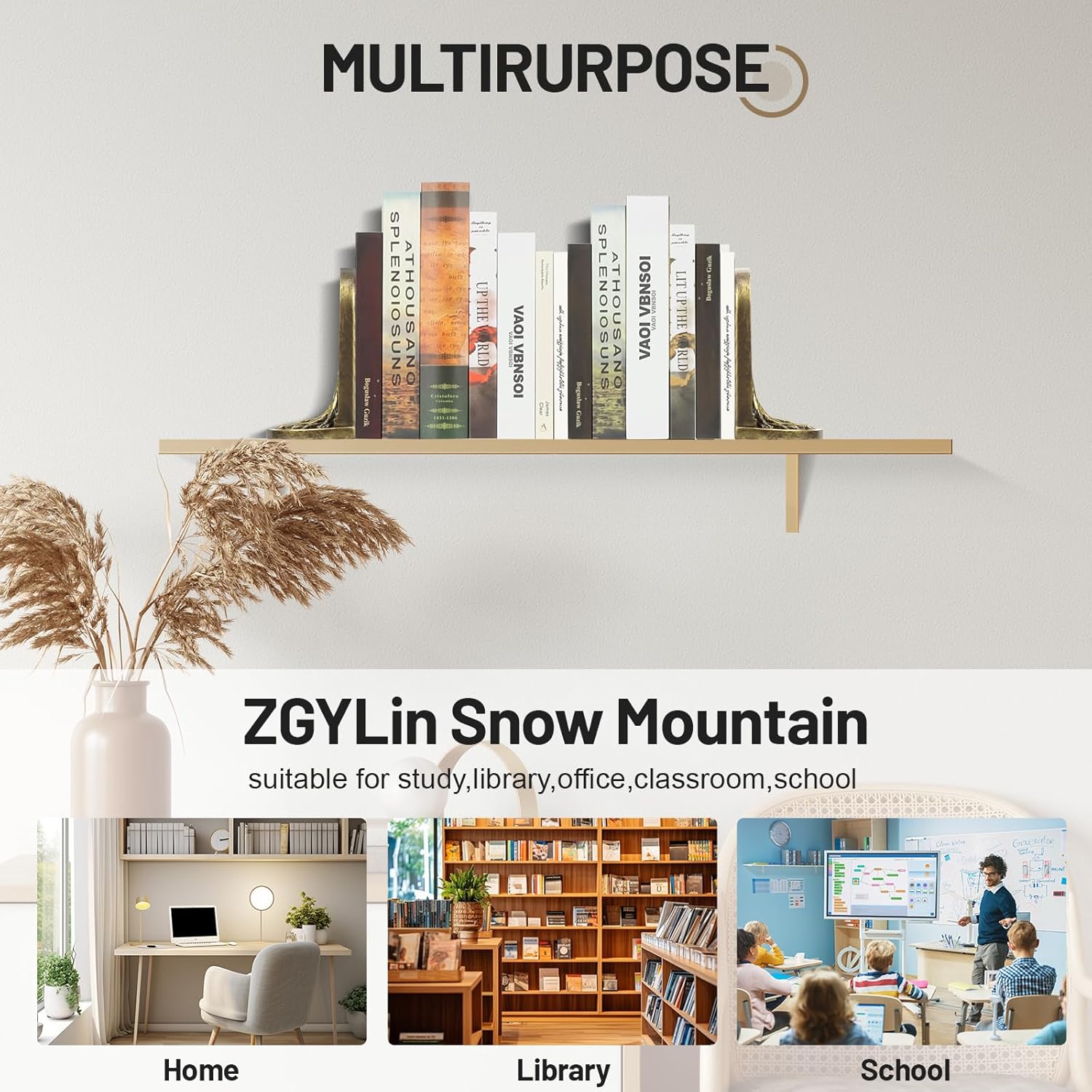 Zgylin Snow Mountain Vintage Bookends