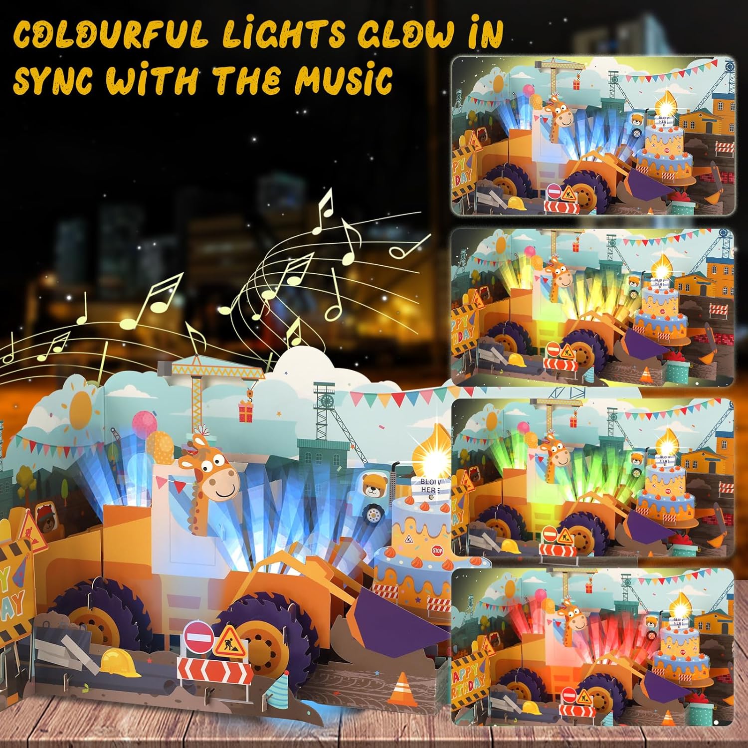 3D Pop Up Musical Birthday Card for Boys and Girls