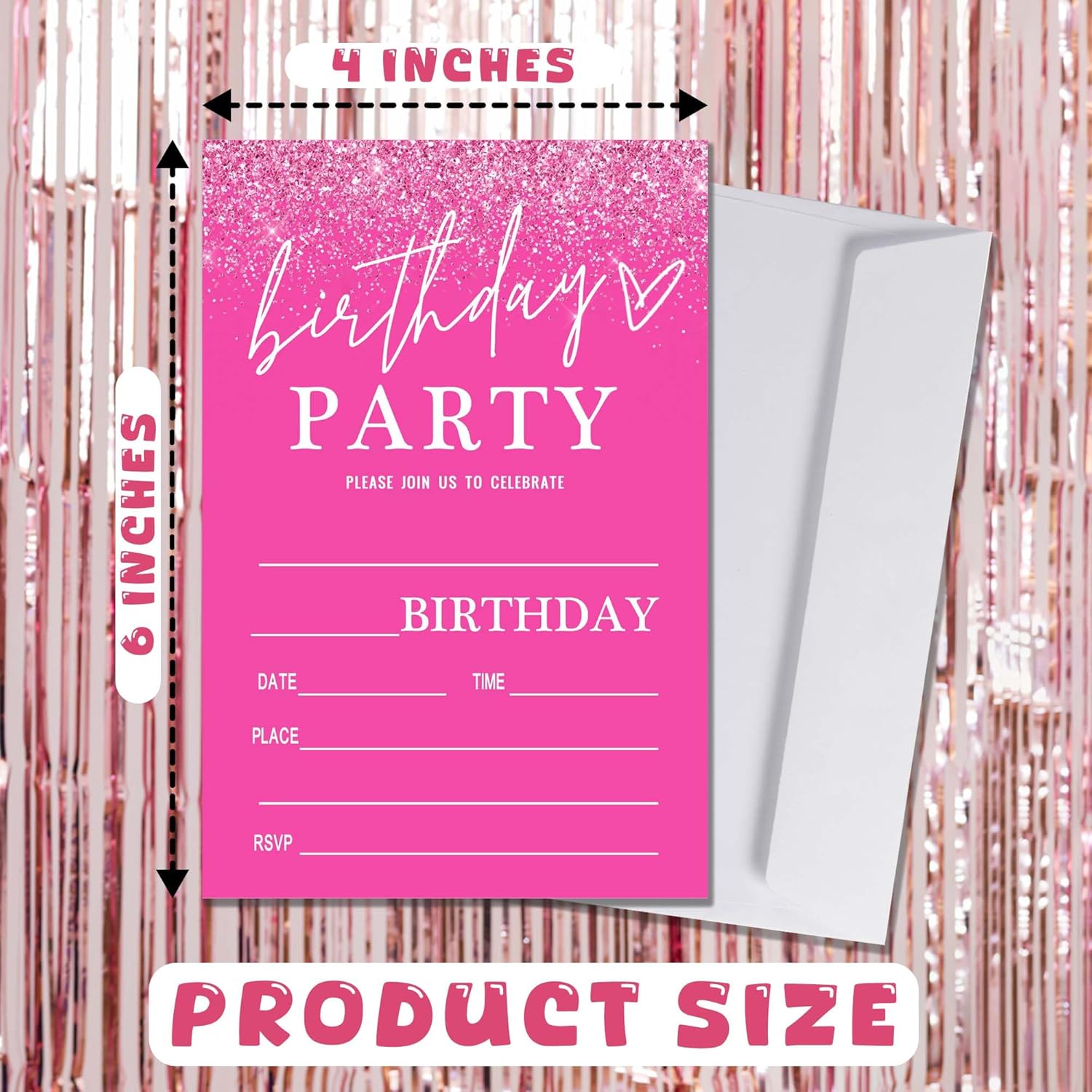 Pink Birthday Party Invitations for Girls