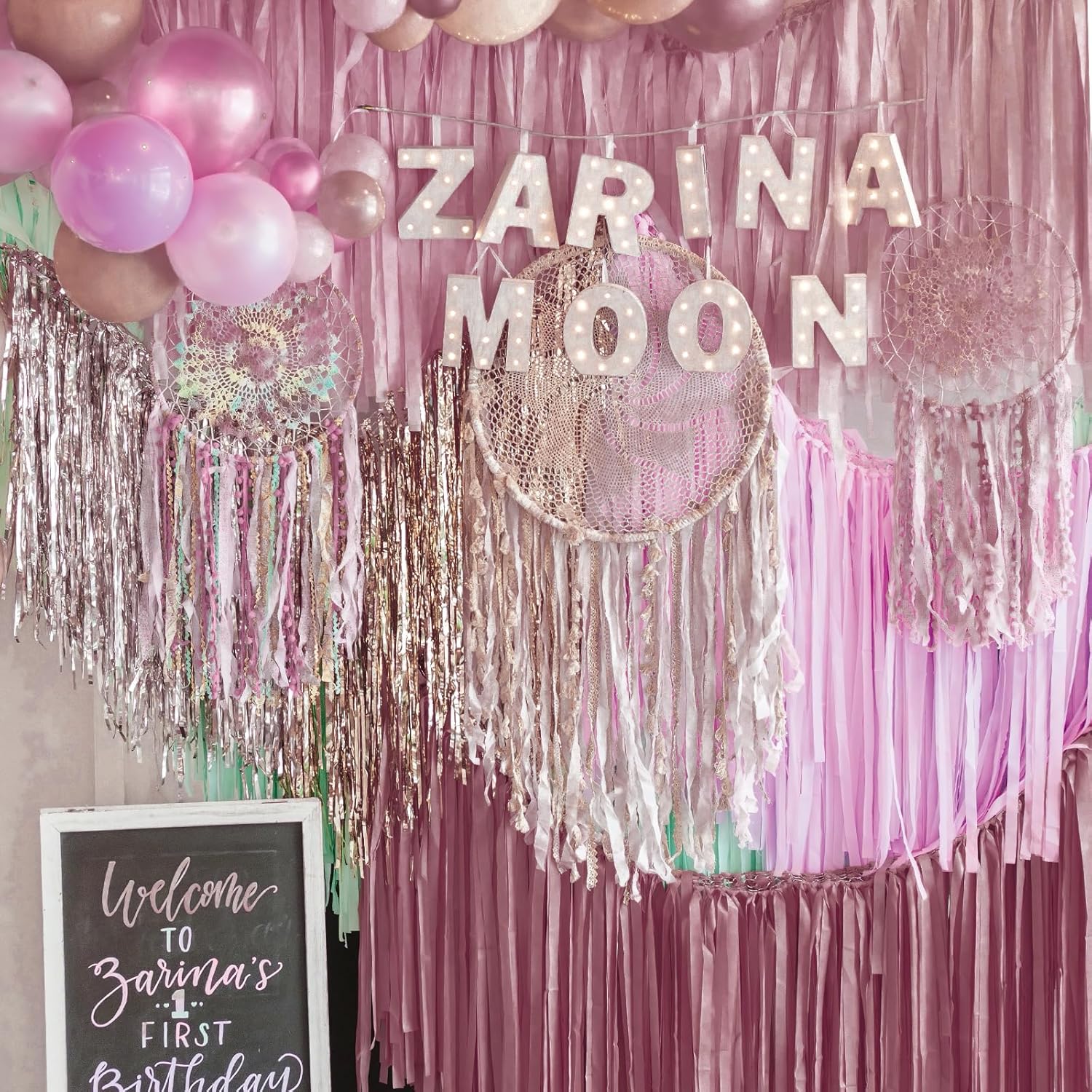 PartyWoo Pink Crepe Paper Streamers 6 Rolls 492 Feet
