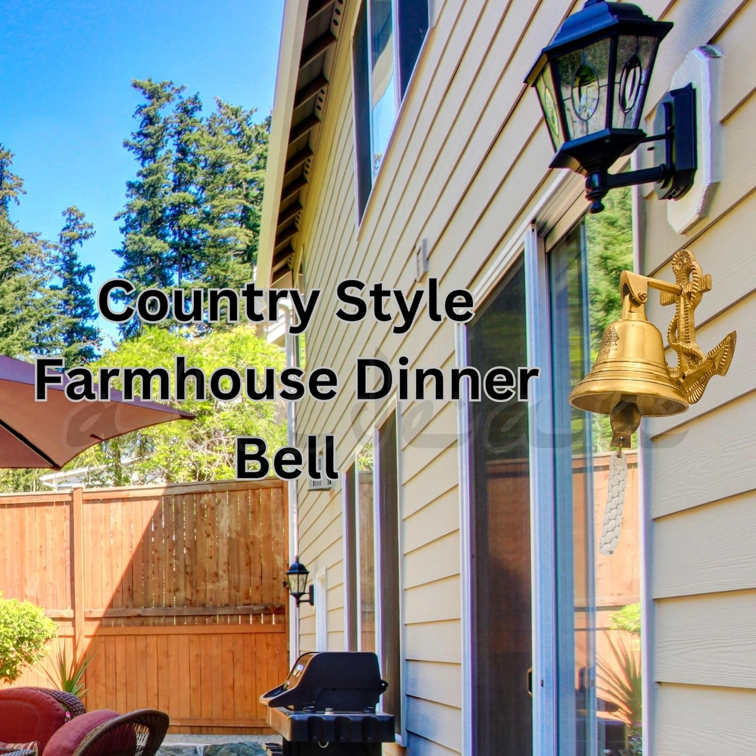 Anchor Ship Bell Large Wall Mounted Call Bell
