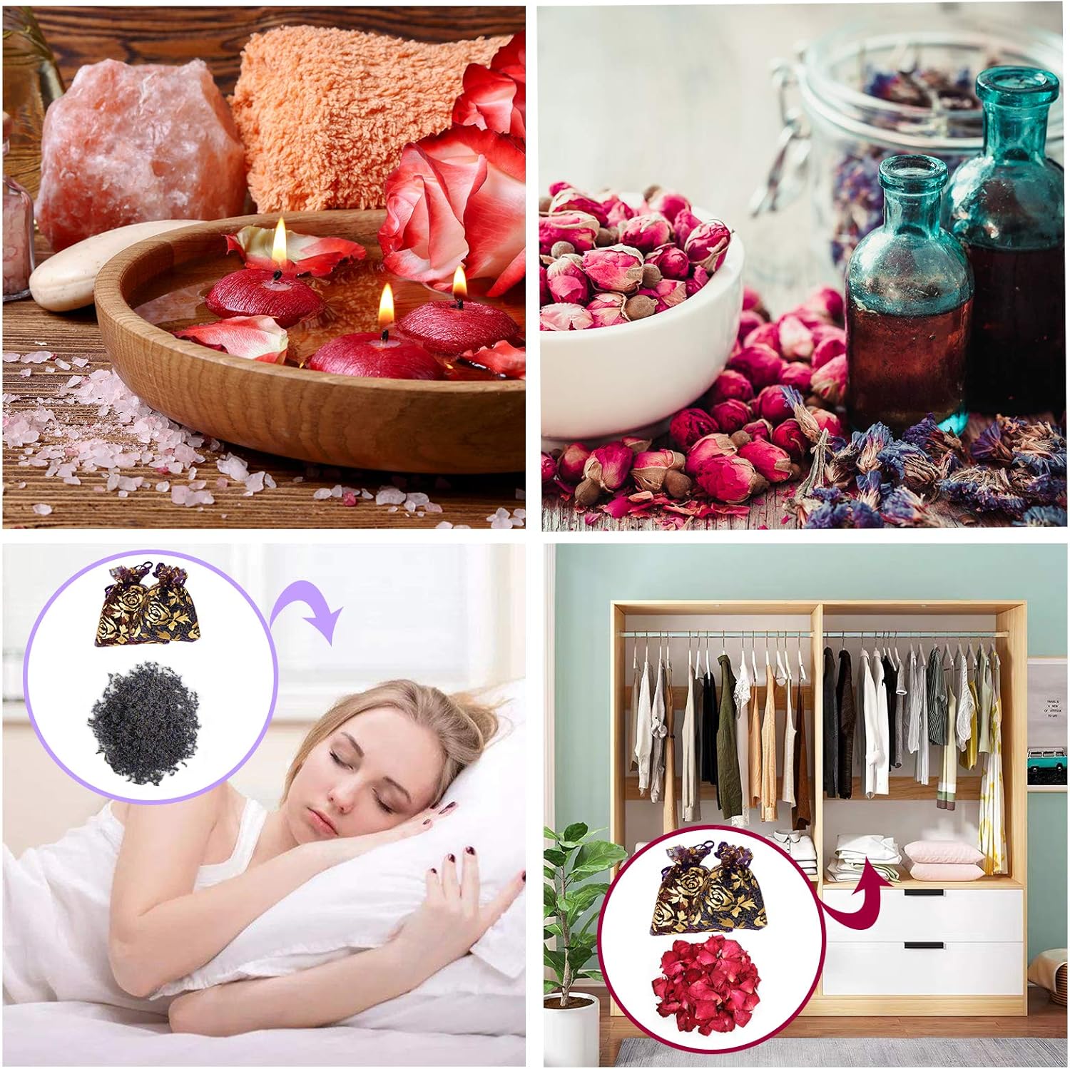 9 Bags Natural Dried Flowers Kit for Soap and Candle Making