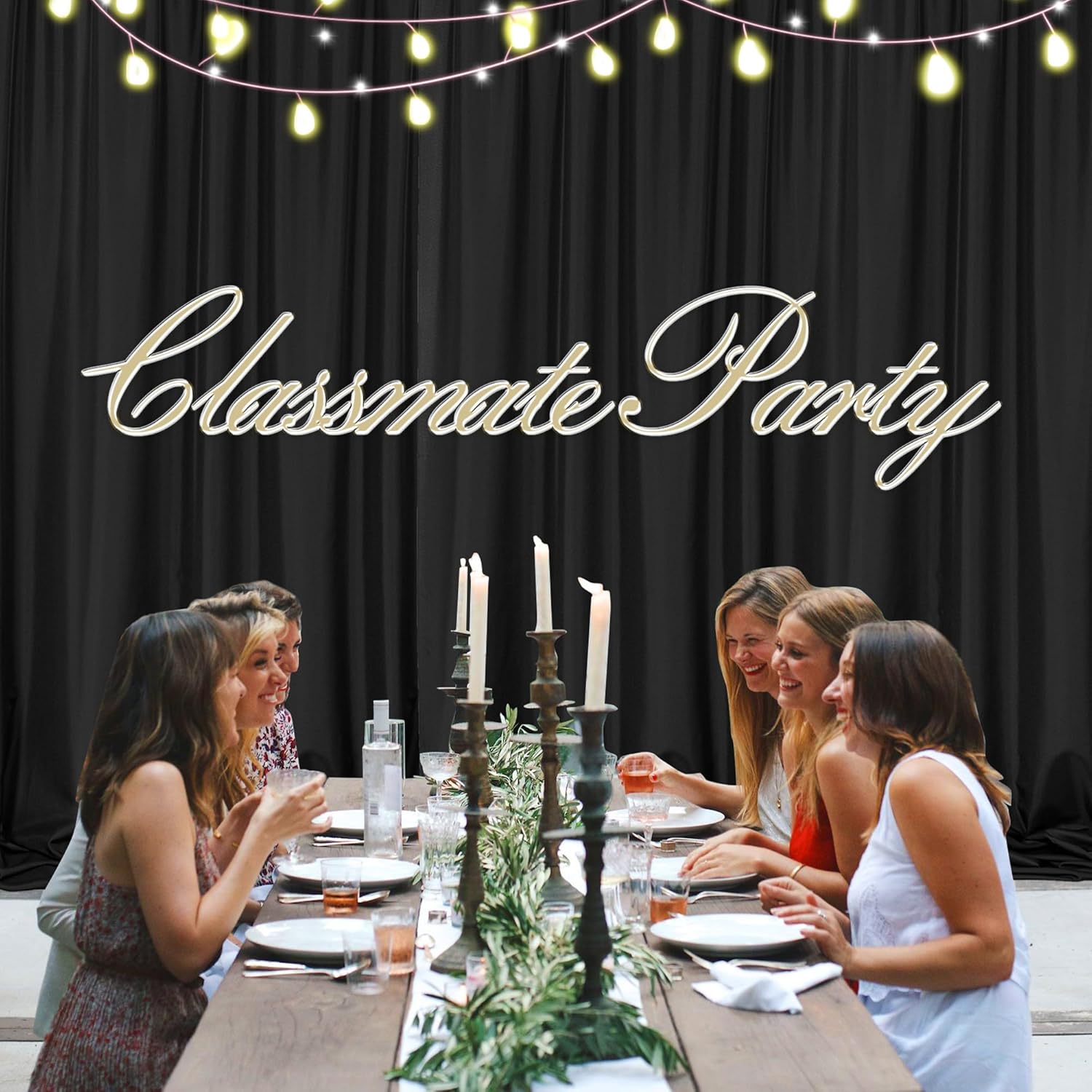 MEETSKY Black Backdrop Curtains 10ft x 8ft for Parties