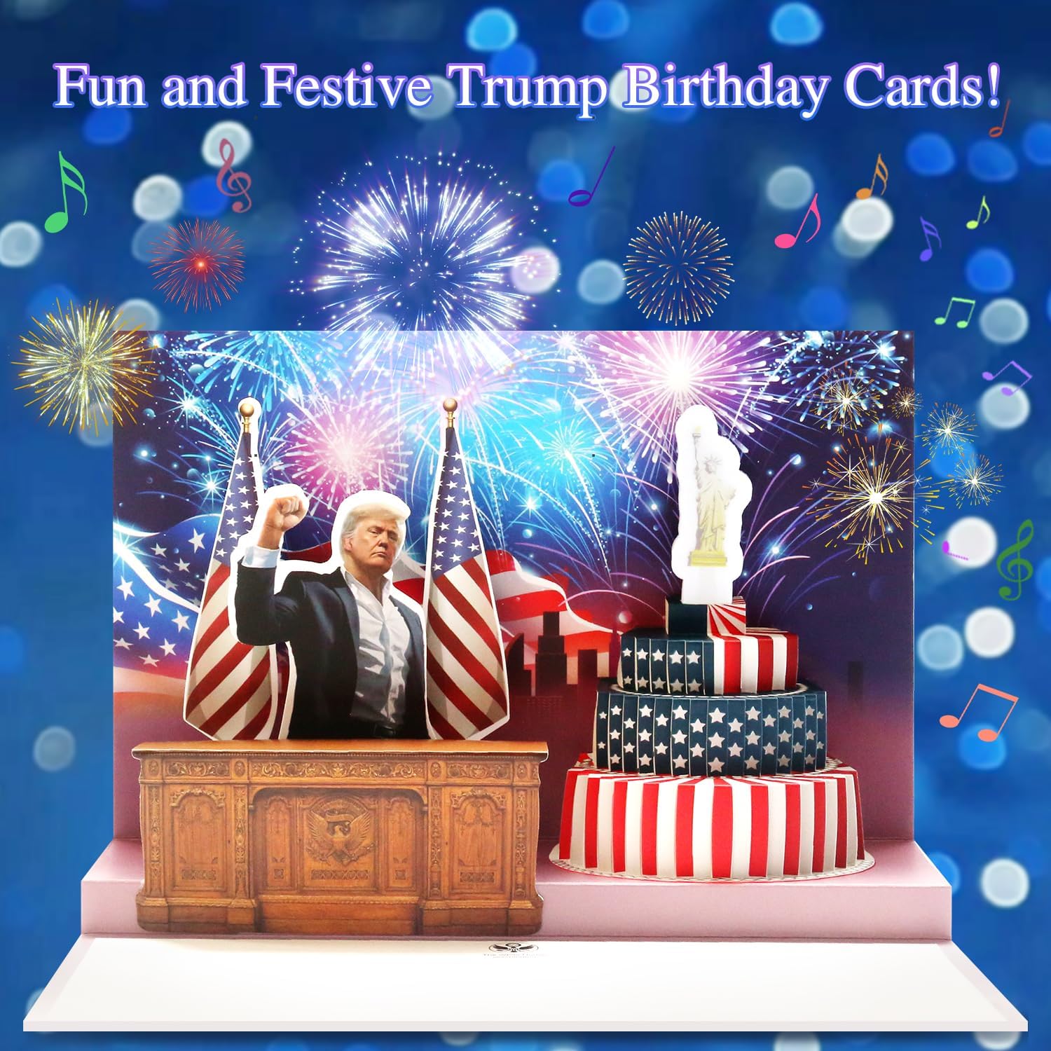 Birthday Card with Talking Donald and Light for Fun Greetings