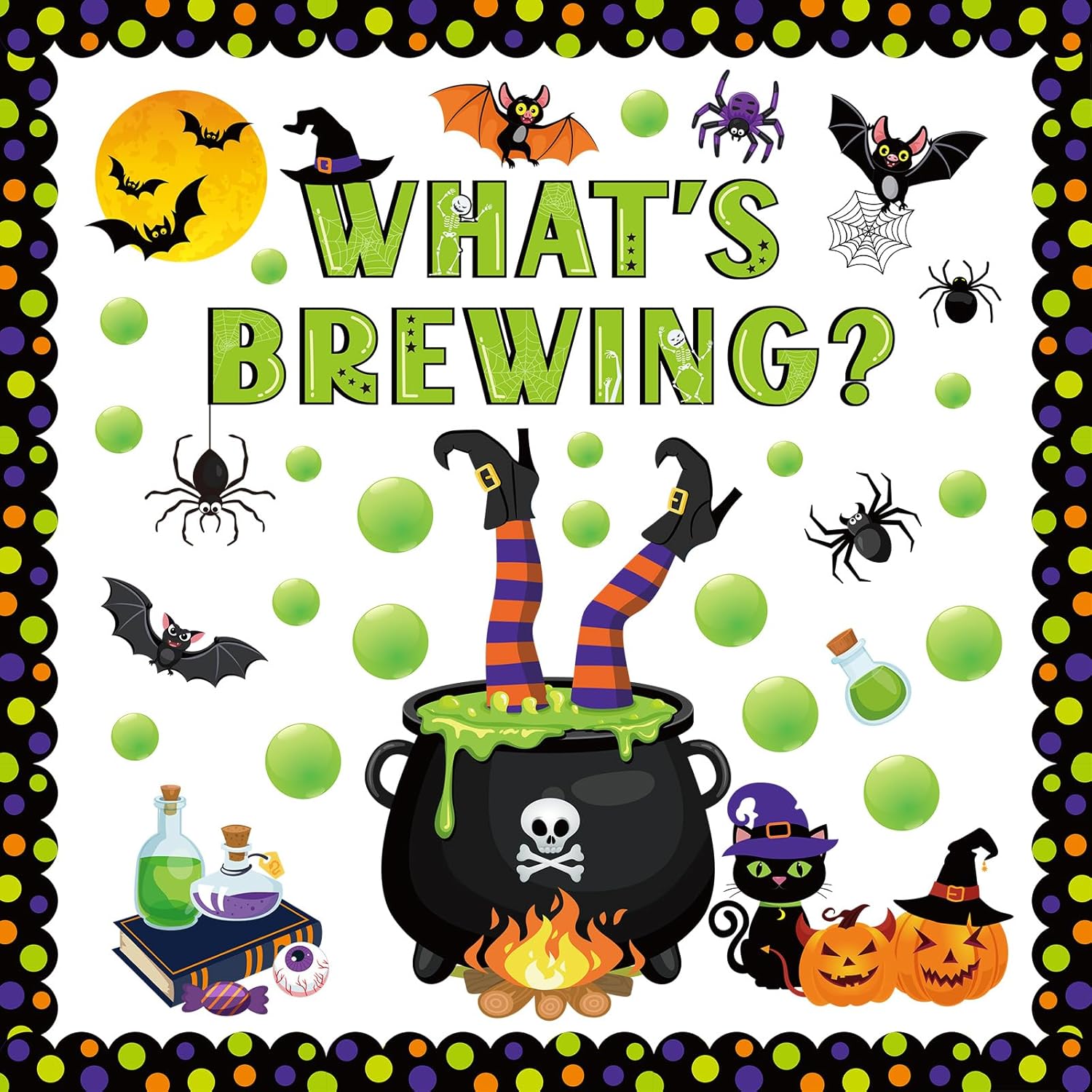 Pasimy Halloween Bulletin Board Decor Set