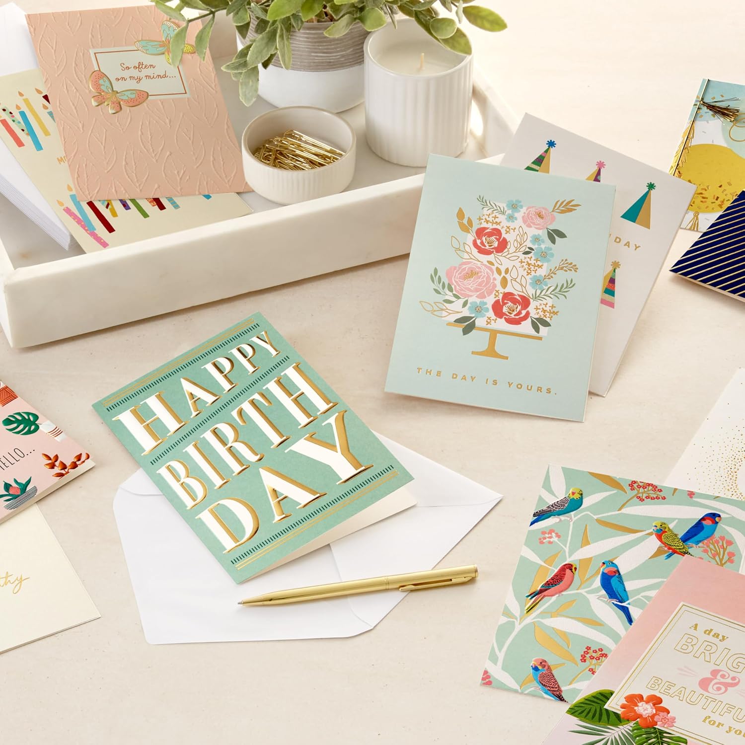Hallmark Elegant All Occasion Card Assortment 12 Cards with Envelopes