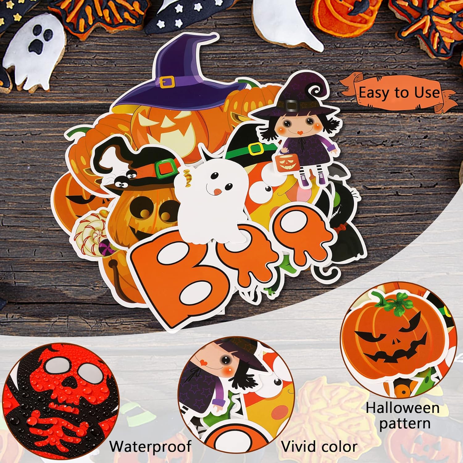 57Pcs Halloween Cutouts Classroom Bulletin Board Decor Set