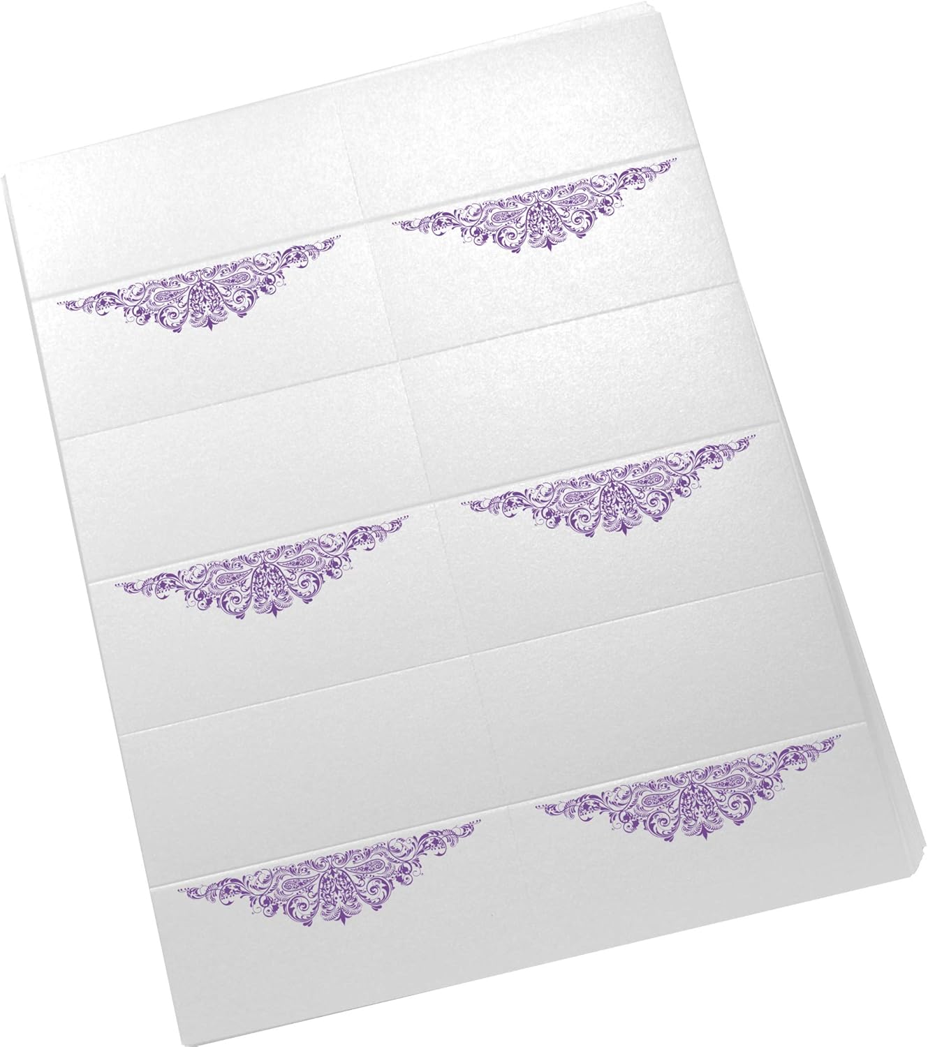 Paisley Place Cards Purple Set of 60 Laser Inkjet Printers