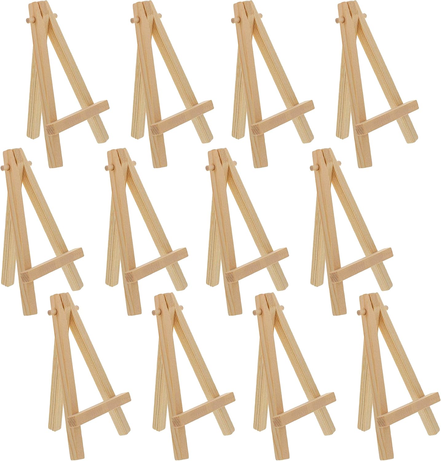 US Art Supply 5 Inch Mini Easel 12 Pack Natural