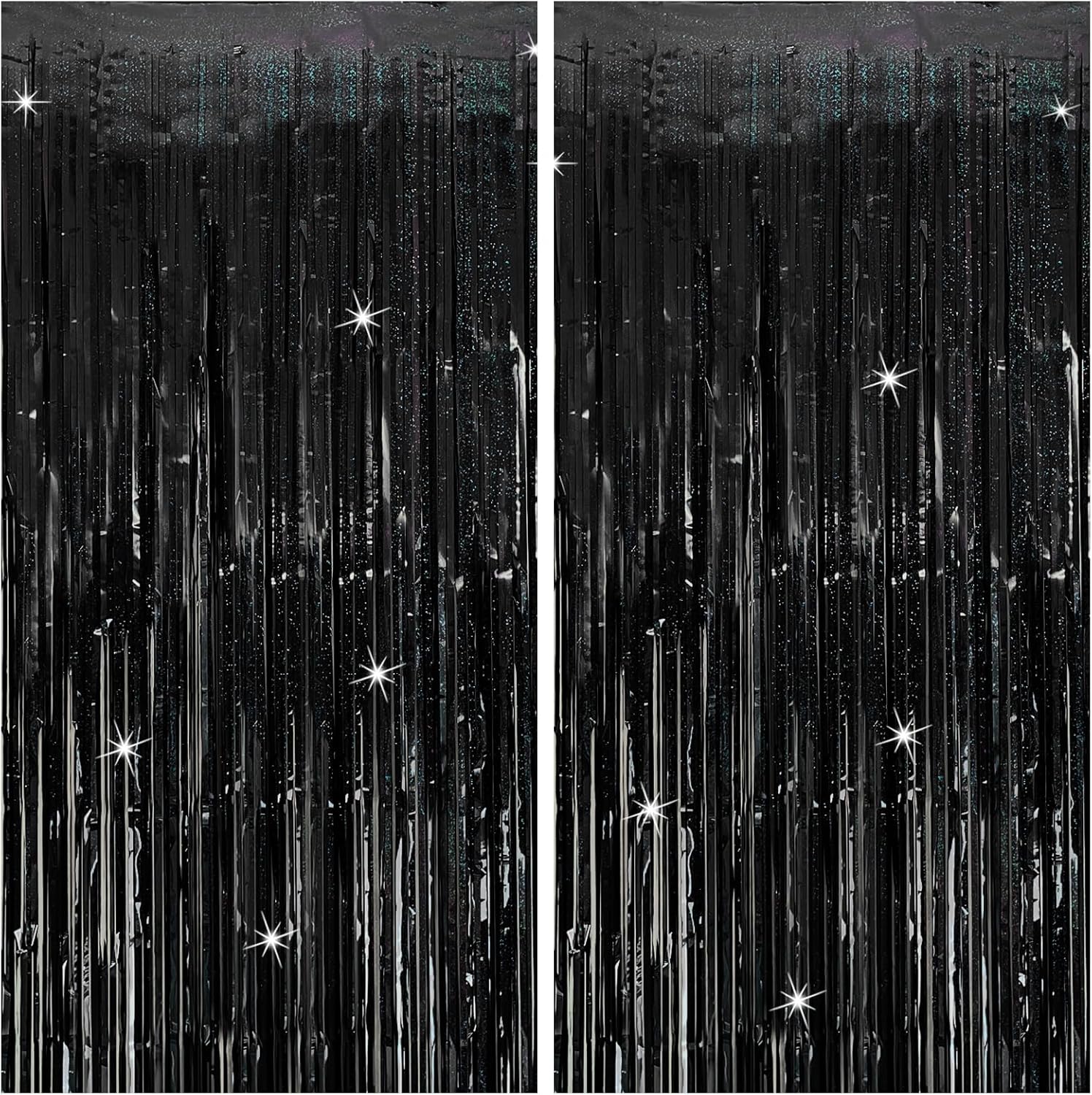 Tinsel Curtain Backdrop 2 Packs Birthday Party Decor