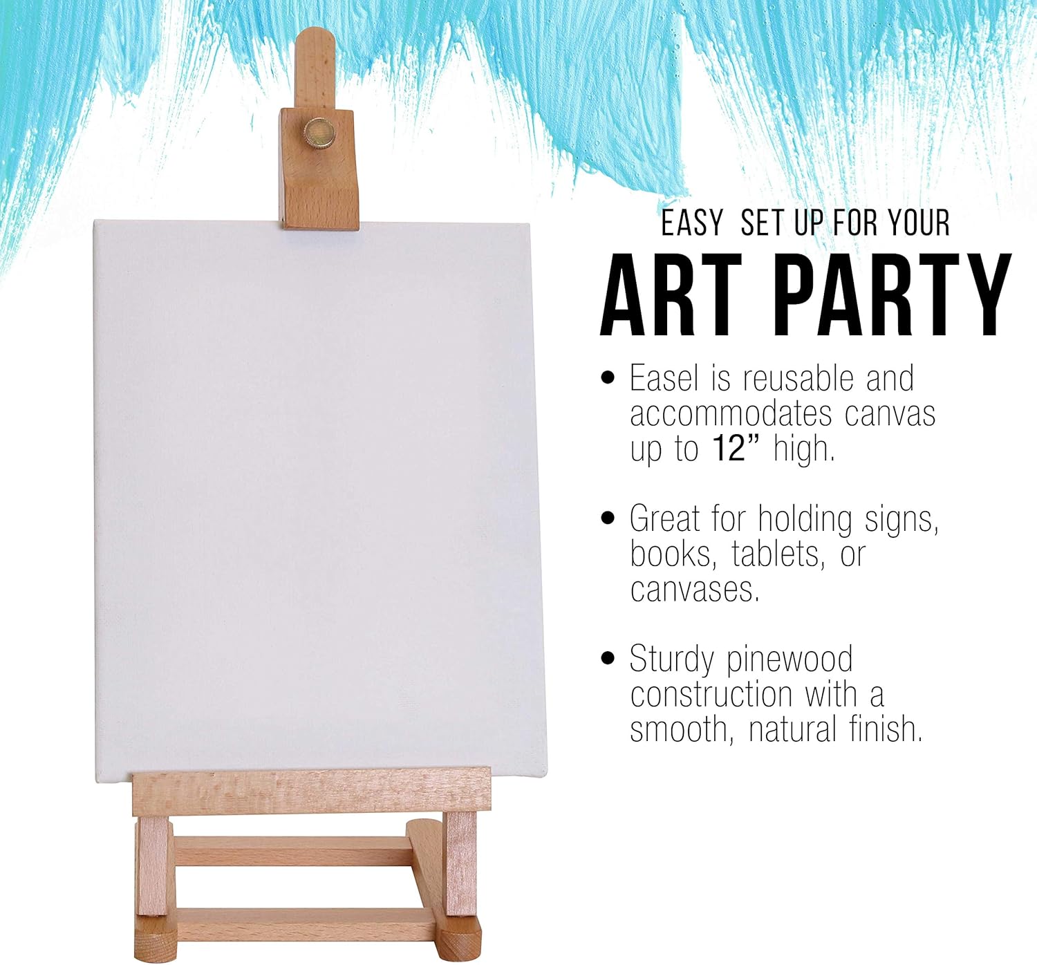 US Art Supply 16 Mini Wooden H-Frame Easel Pack of 12