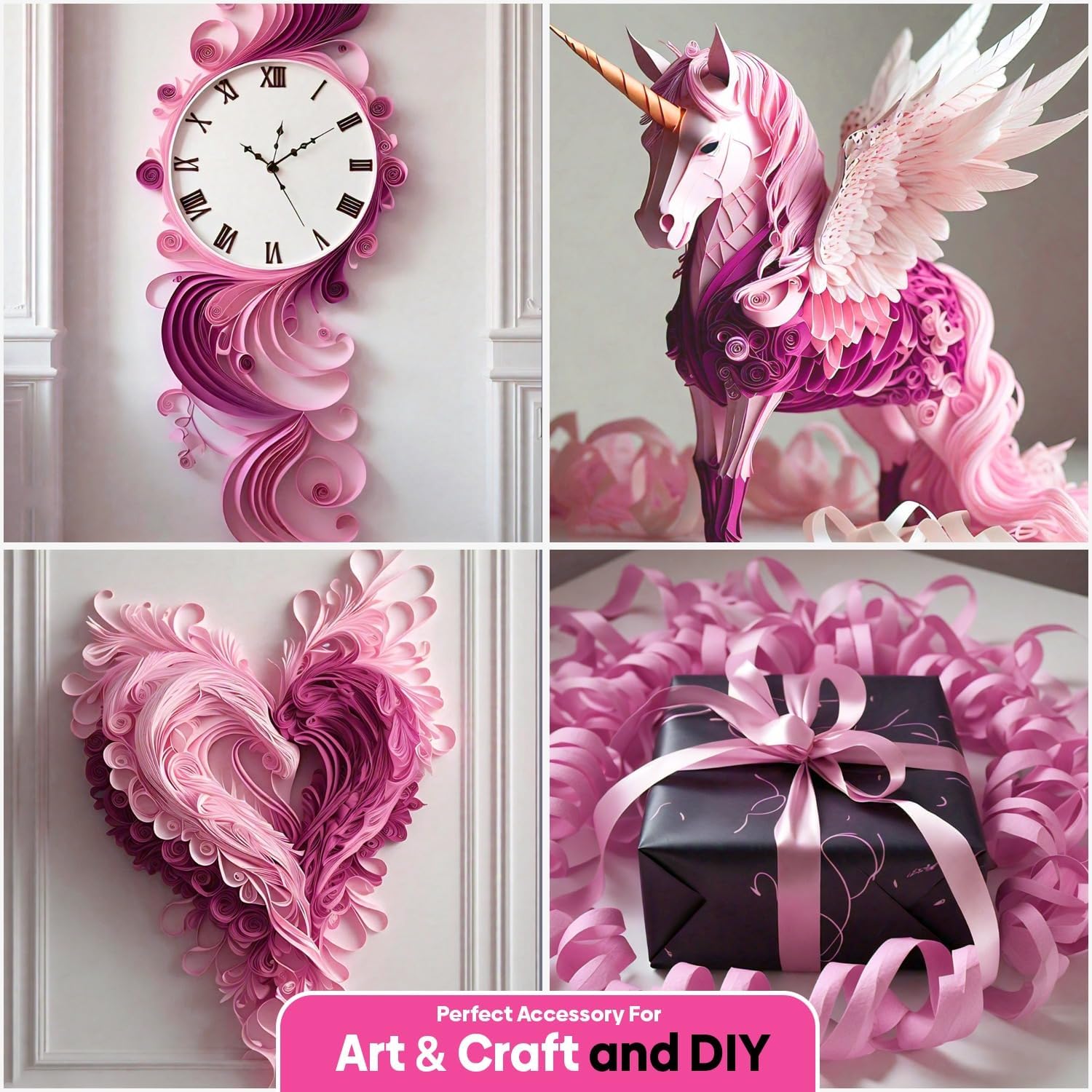 Captain Decor 4 Hot Pink Crepe Paper Streamers Rolls